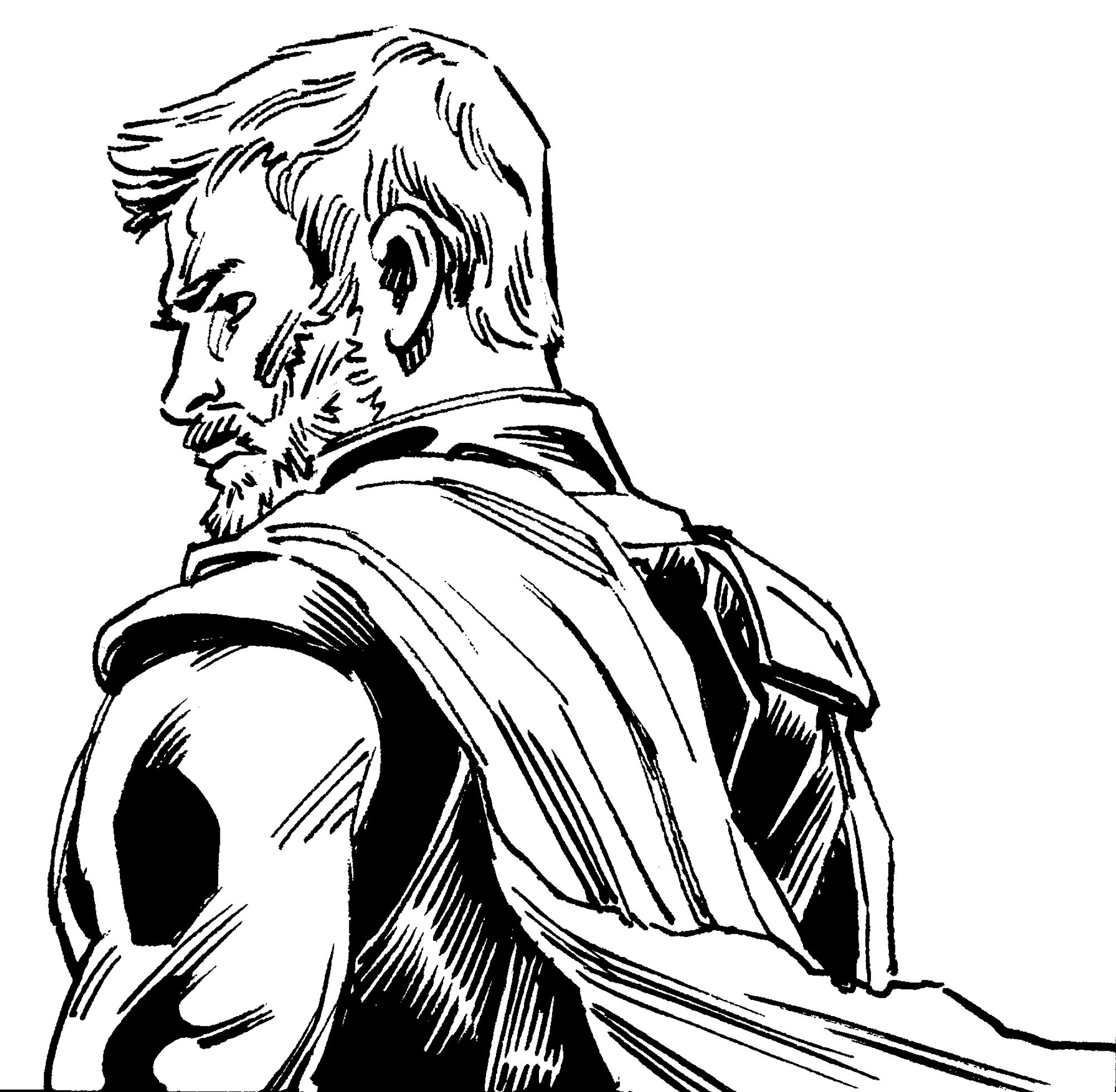 drawing of Chris Hemsworth as Thor from Thor: Ragnarok.