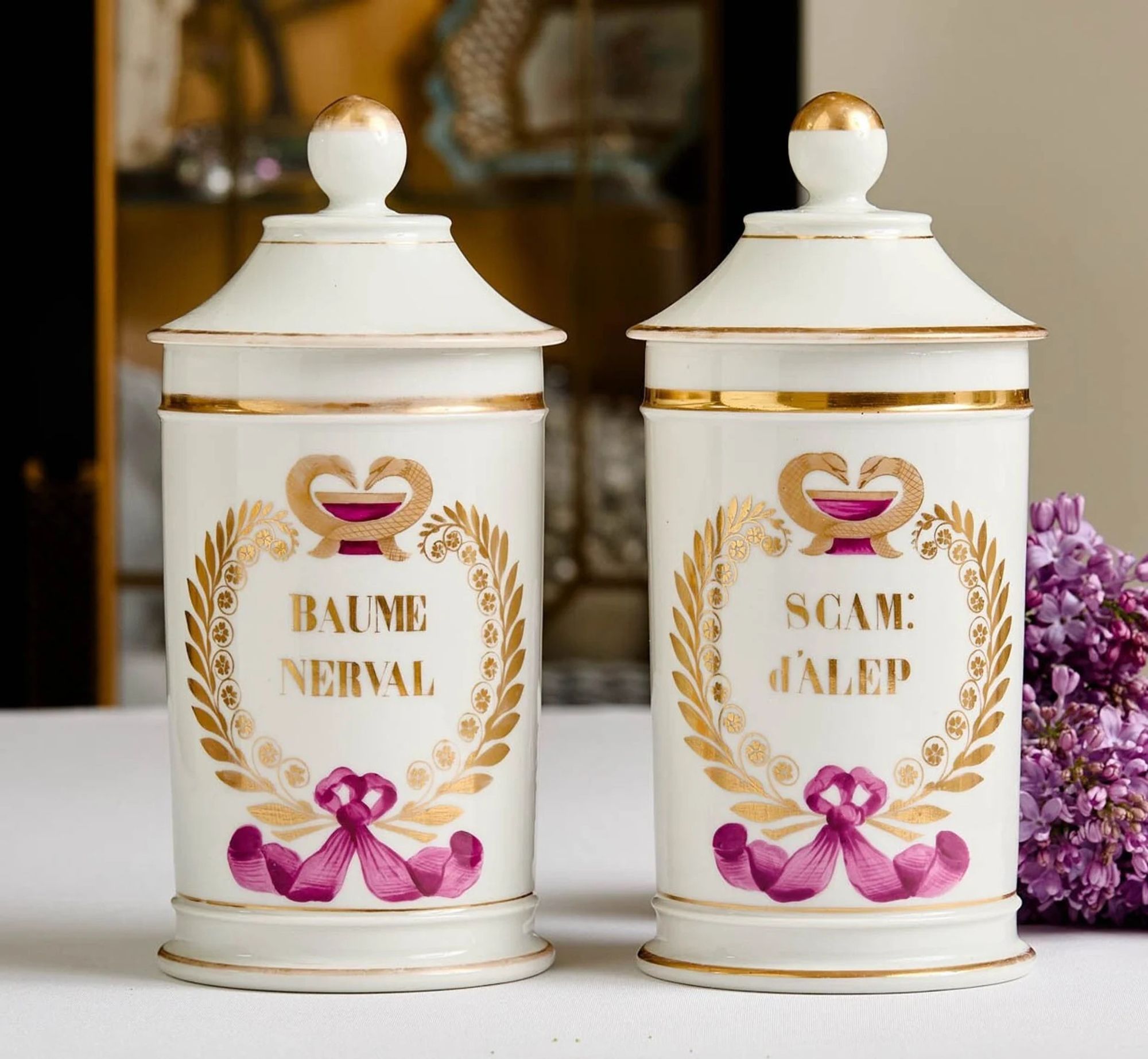 beautiful apothecary jars.