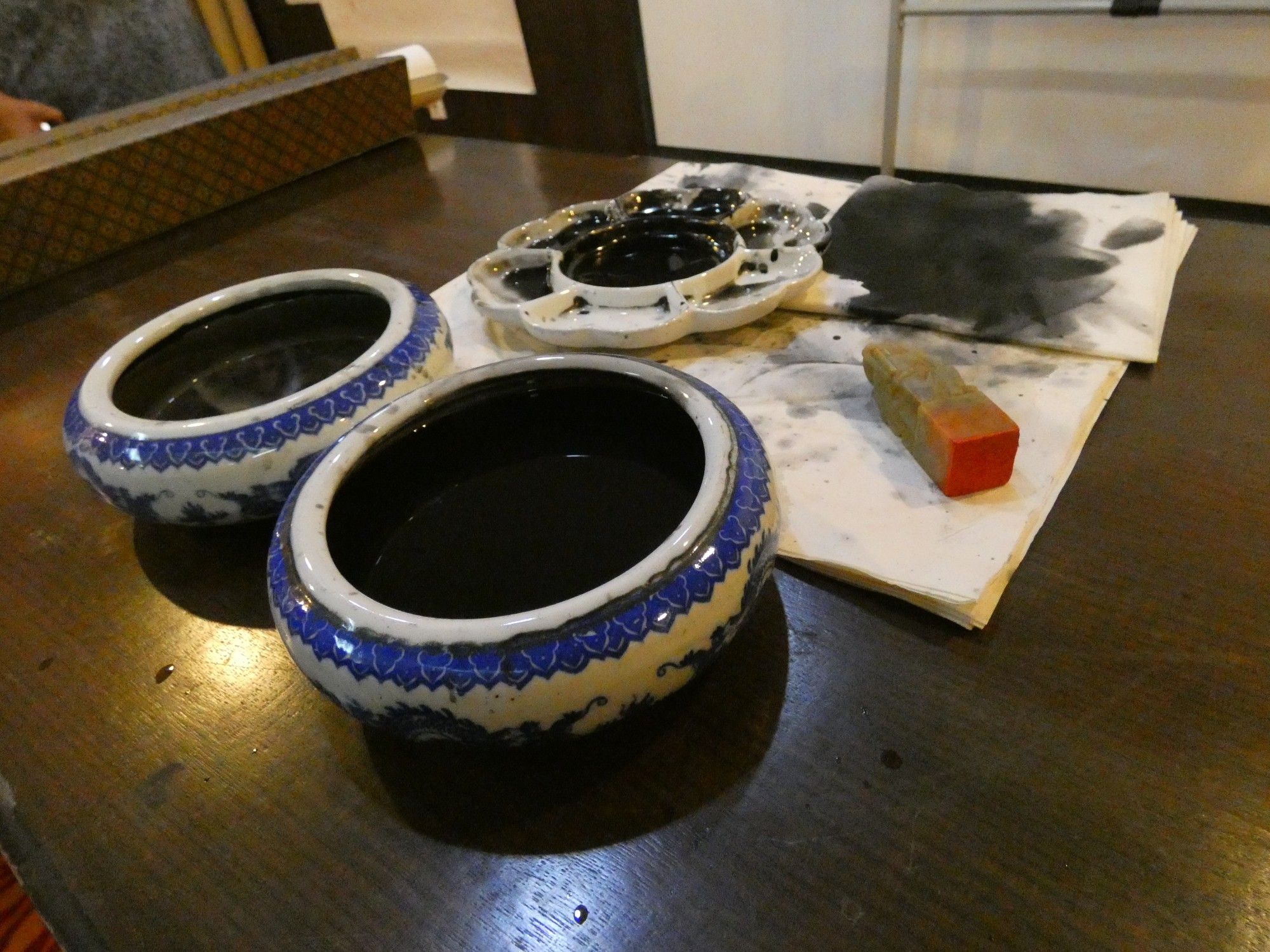 Inks prepared for painting