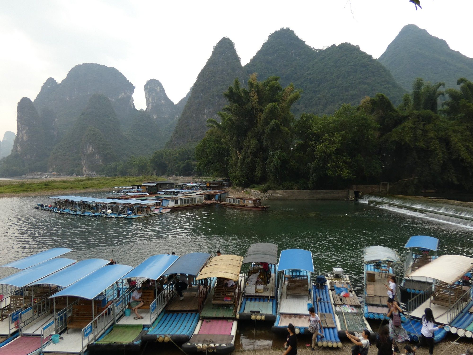 Li River right before the typhoon warning and mandatory evacuation