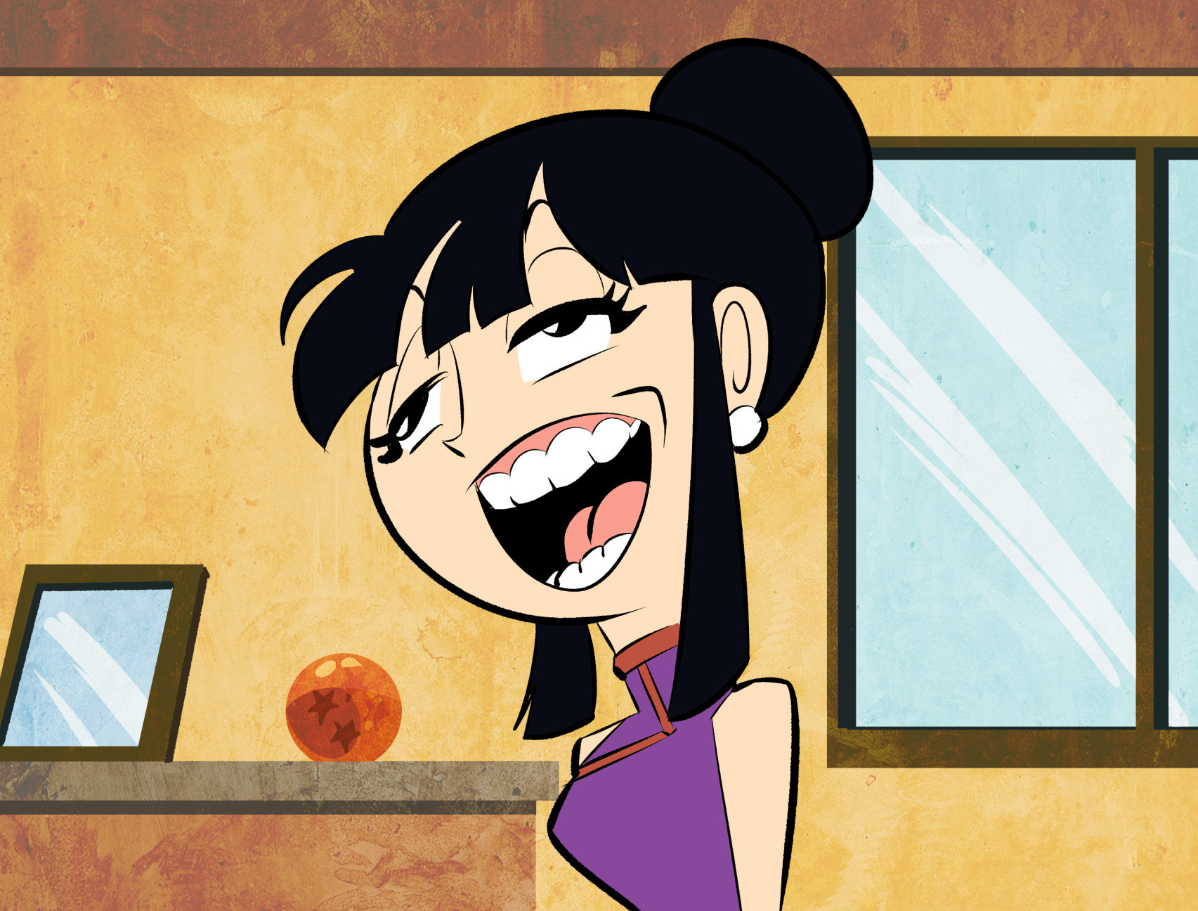 Chi-chi drawn in the style of "Billy & Mandy" character, Eris.