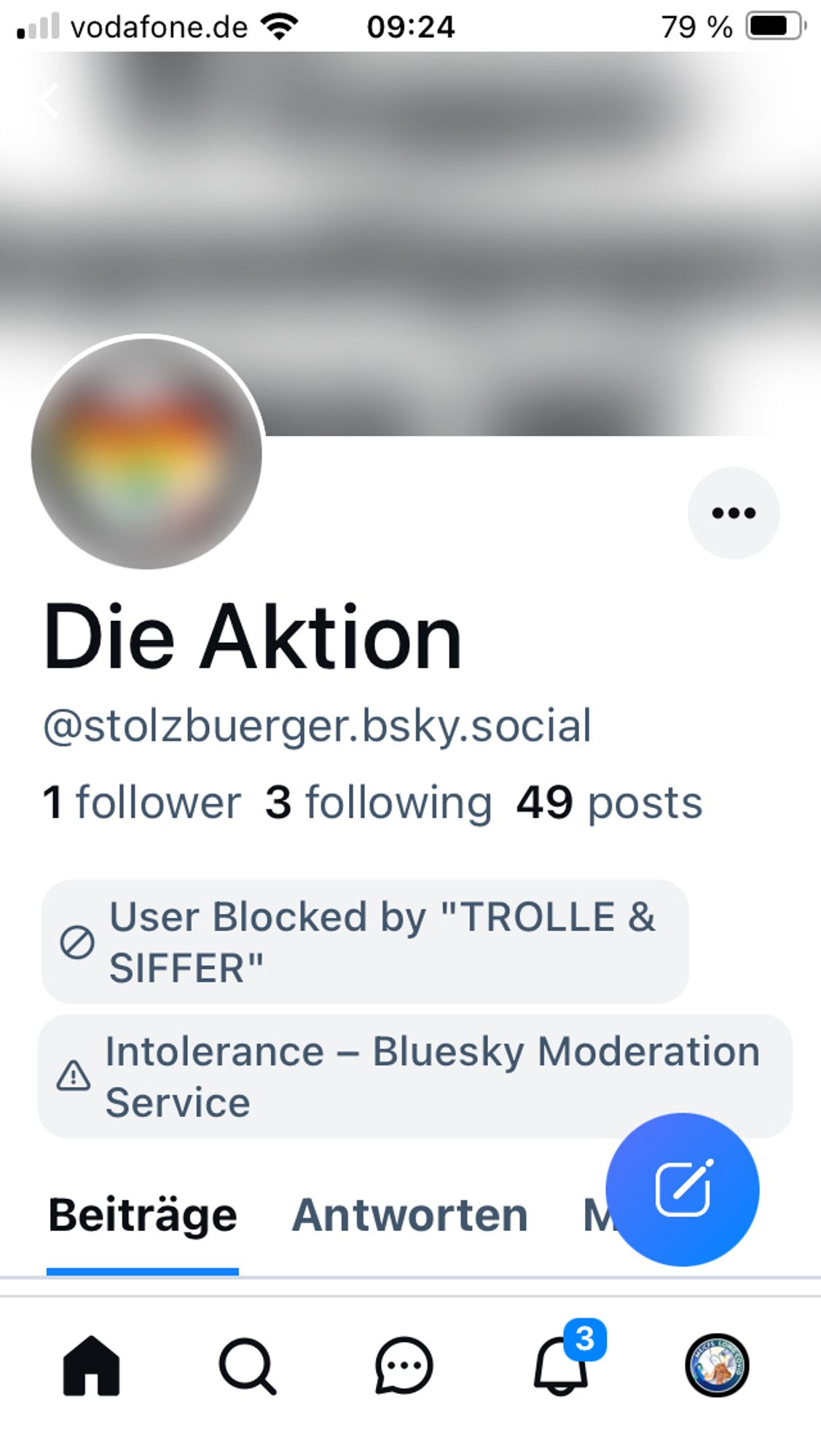 Blocked by „Trolle und Siffer“