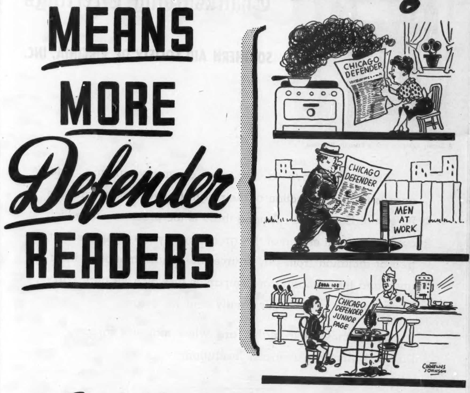 three different people having accidents because they're reading the Defender.