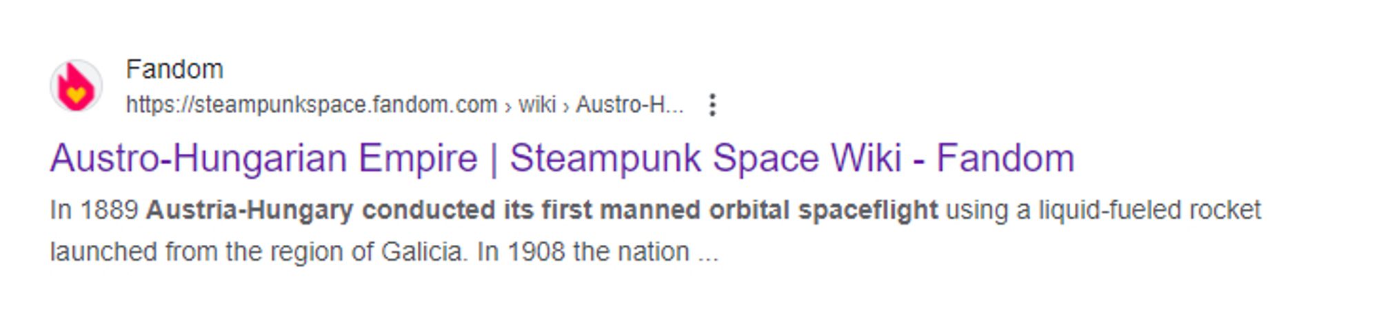 Austro Hungary in space: google search