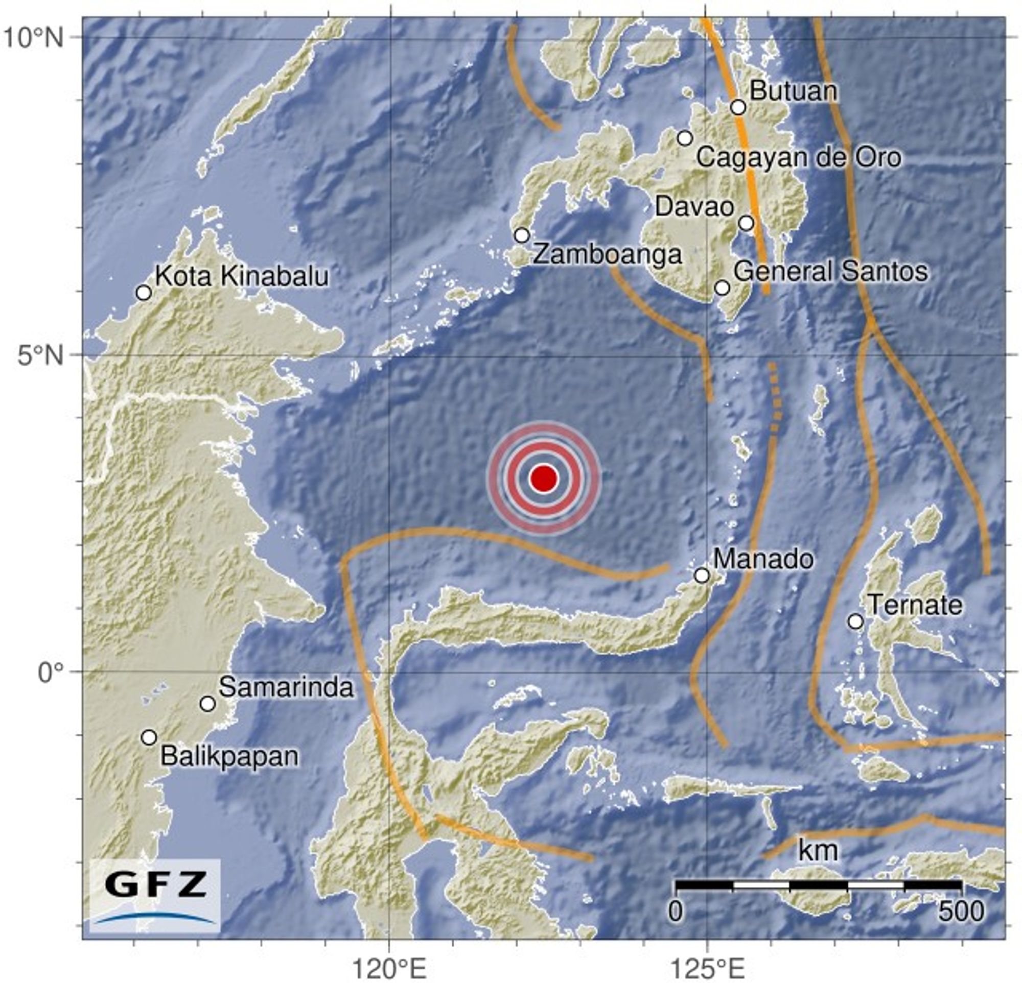 M 4.3, Celebes Sea