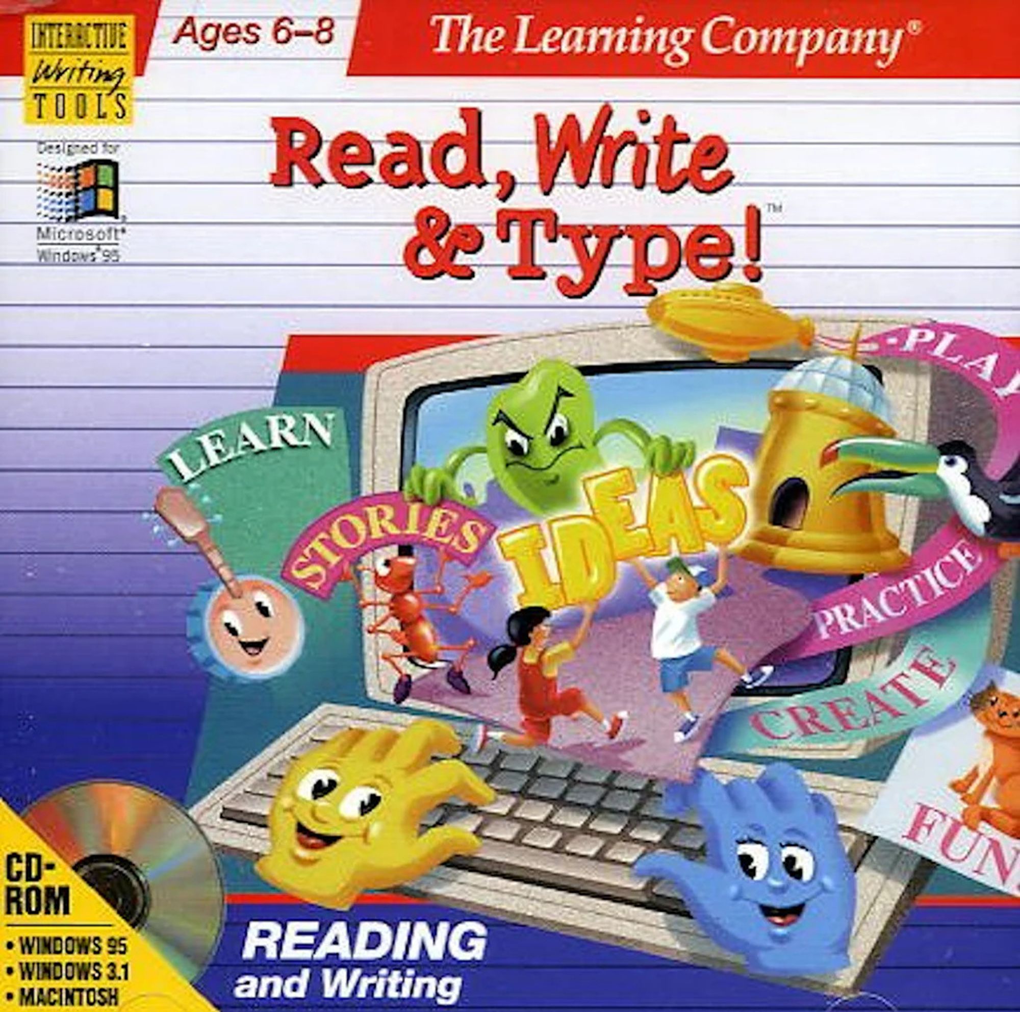 The cover for Read, Write & Type! from Learning Company