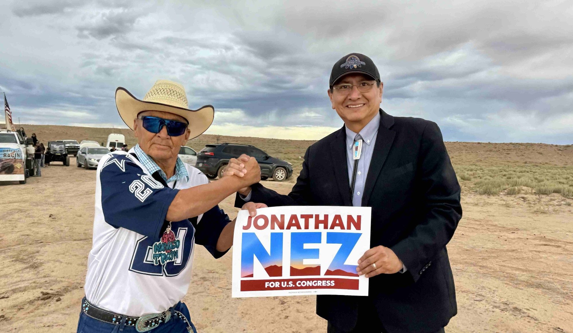 Former President of the Navajo Nation, Jonathan Nez, campaigning for Congress.