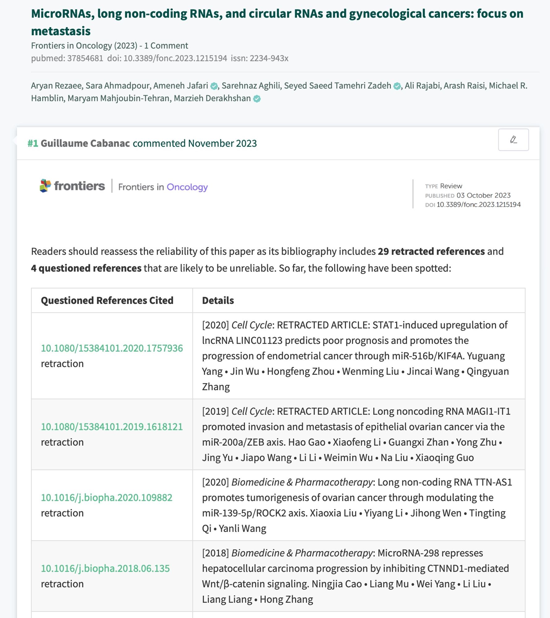 https://pubpeer.com/publications/8033BE0DEBC4DDCEF56B140A91F426