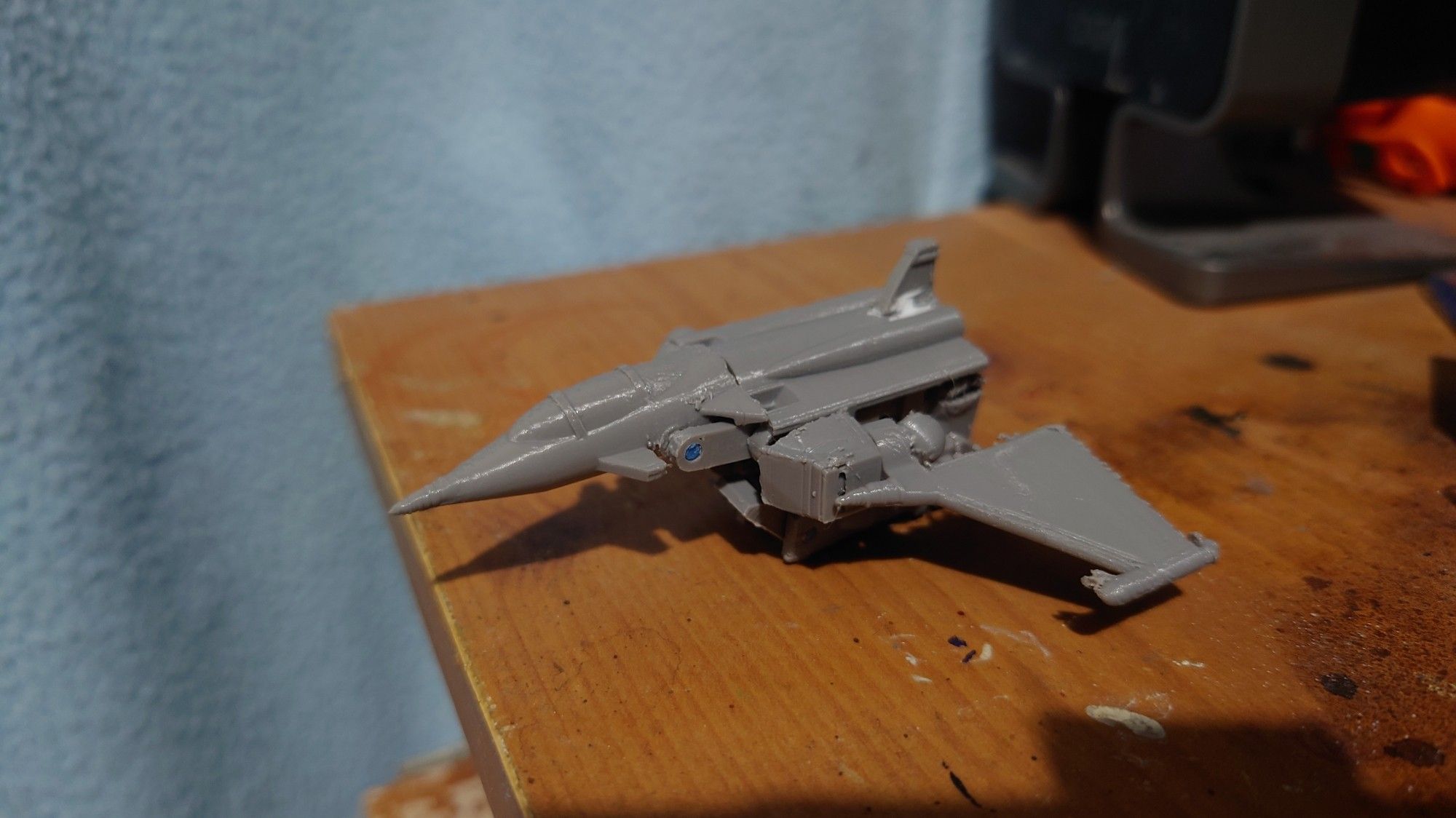 Work in progress jet mode of a 3d printed Transformer figure based on the Ramjet Minicon