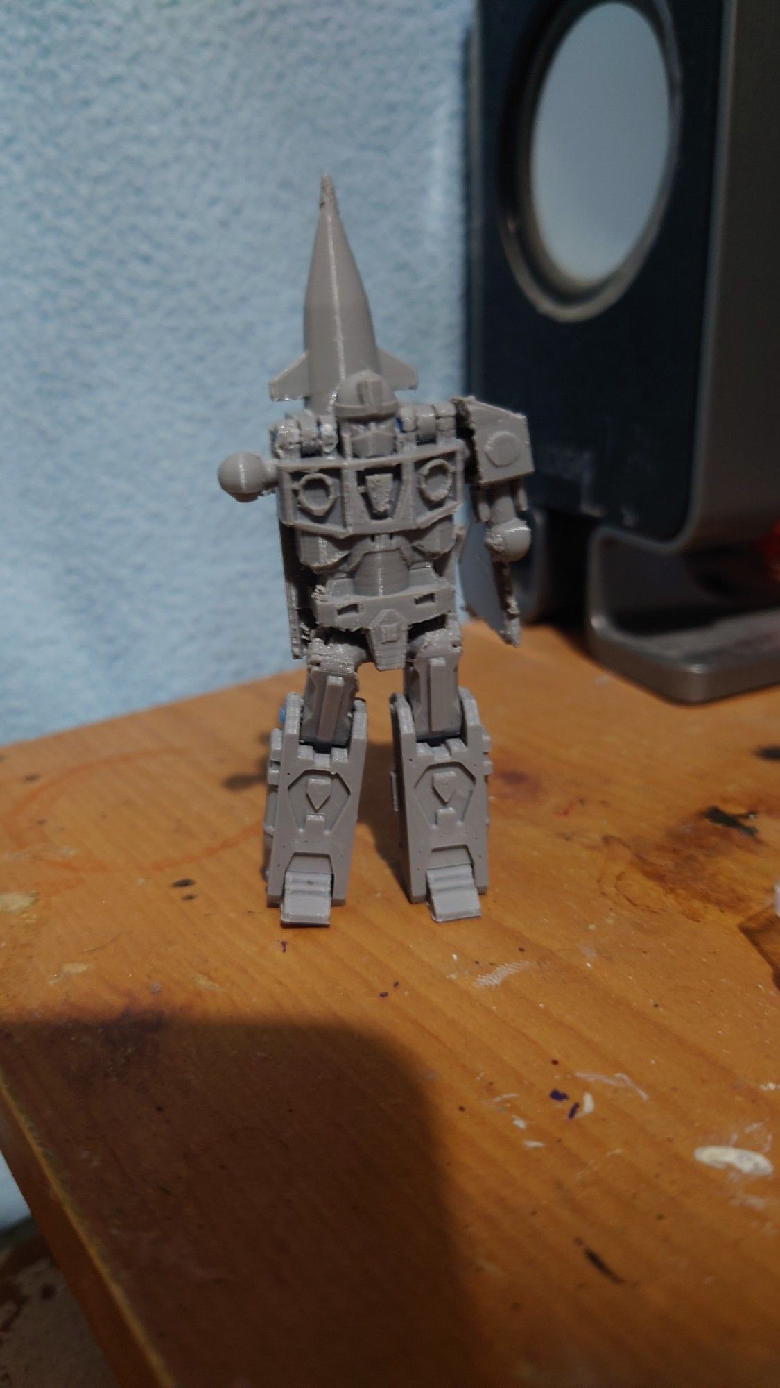 Work in progress robot mode of a 3d printed Transformer figure based on the Ramjet Minicon