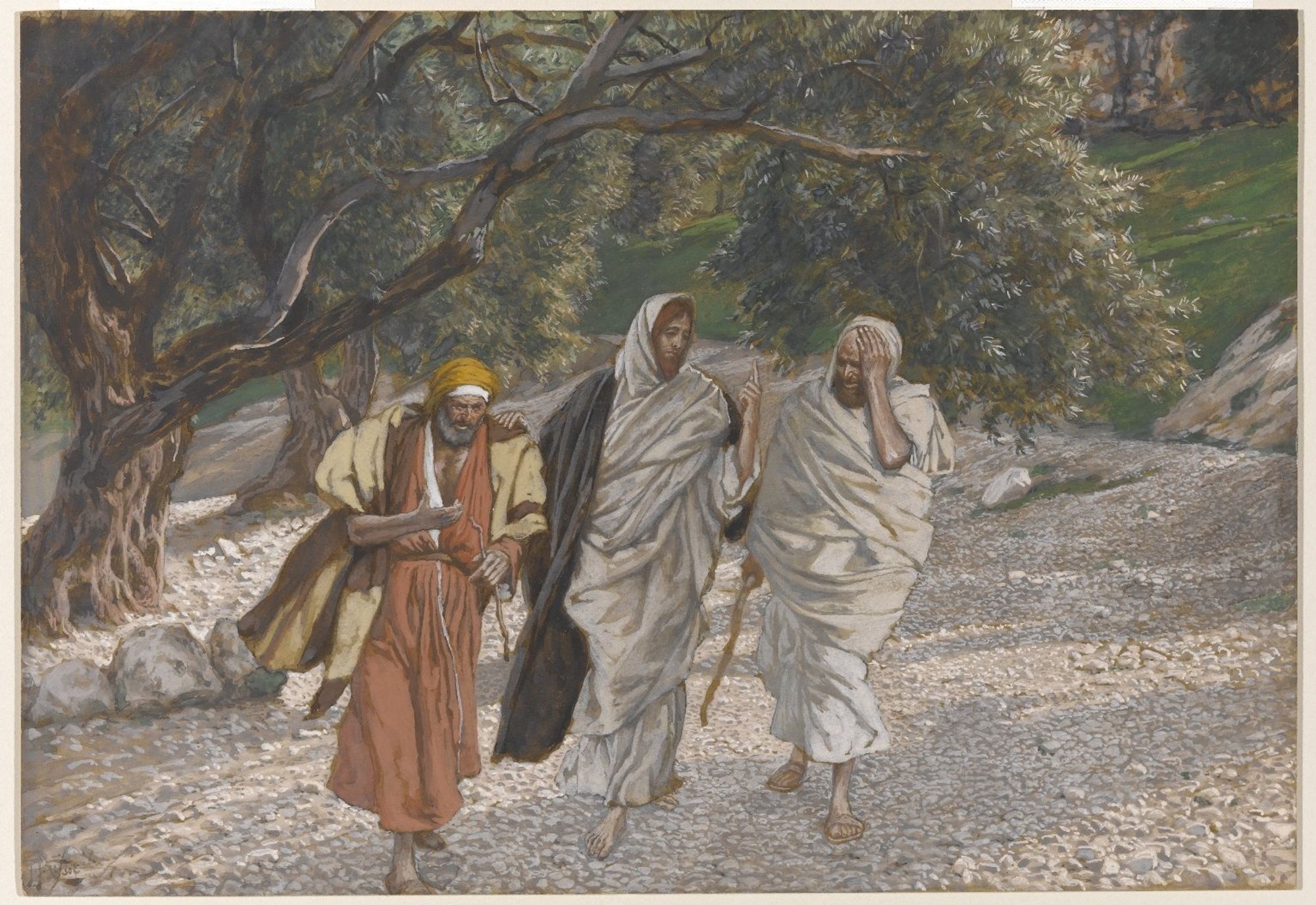 The Pilgrims of Emmaus on the Road (Les pèlerins d'Emmaüs en chemin)