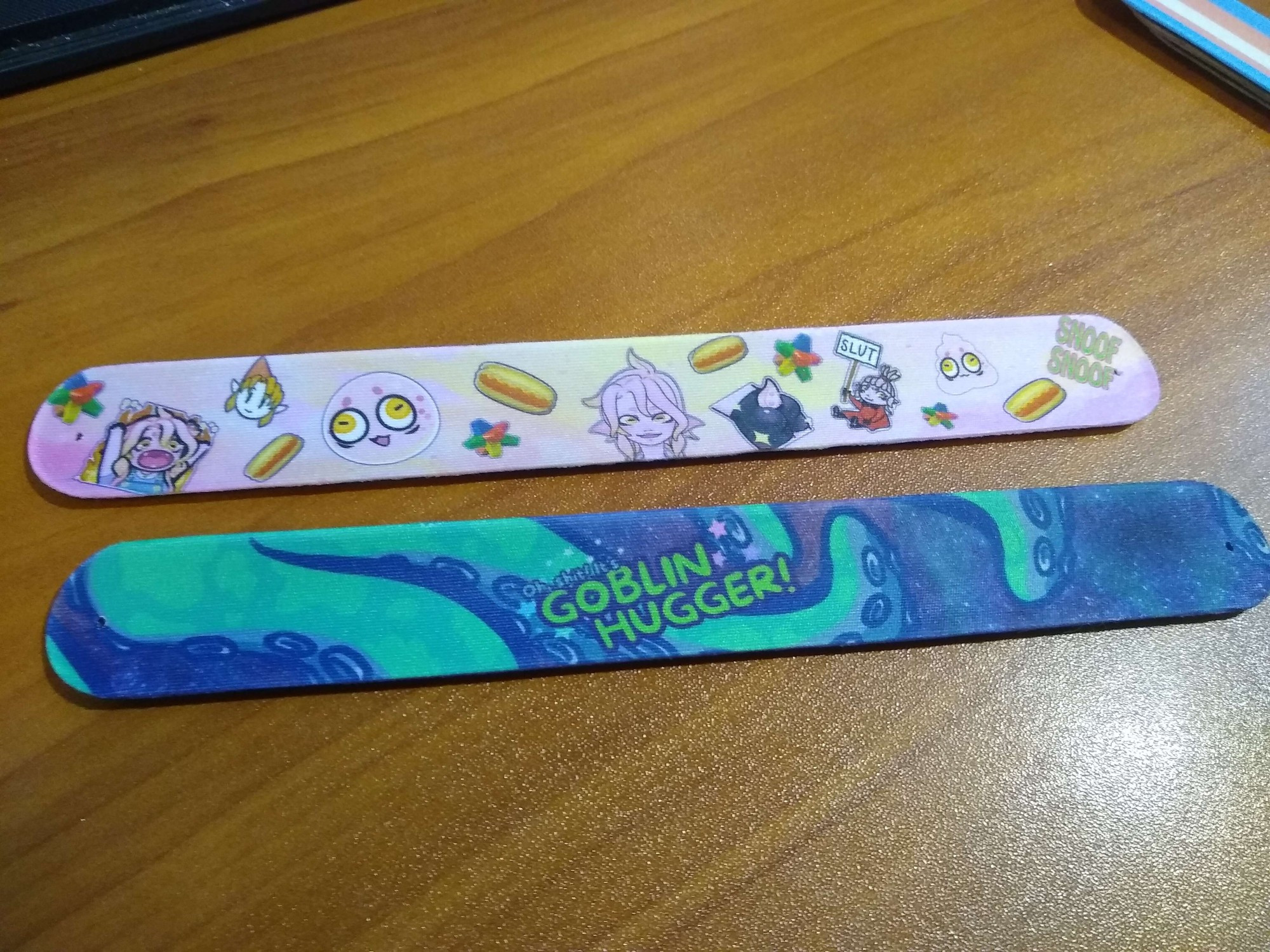 A Pankraru and Goblinhugger Slap Bracelets