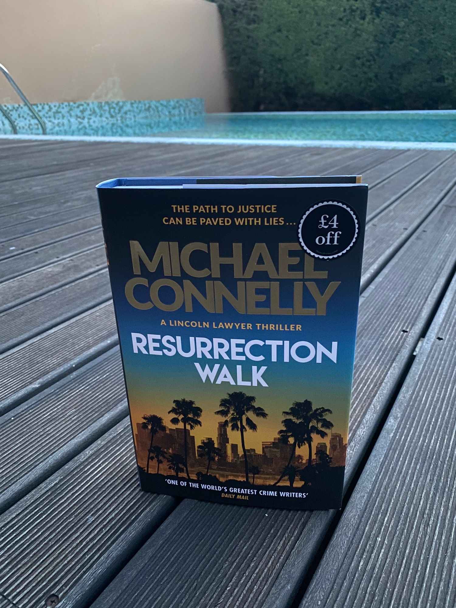 Book: Resurrection Walk by Michael Connelly.