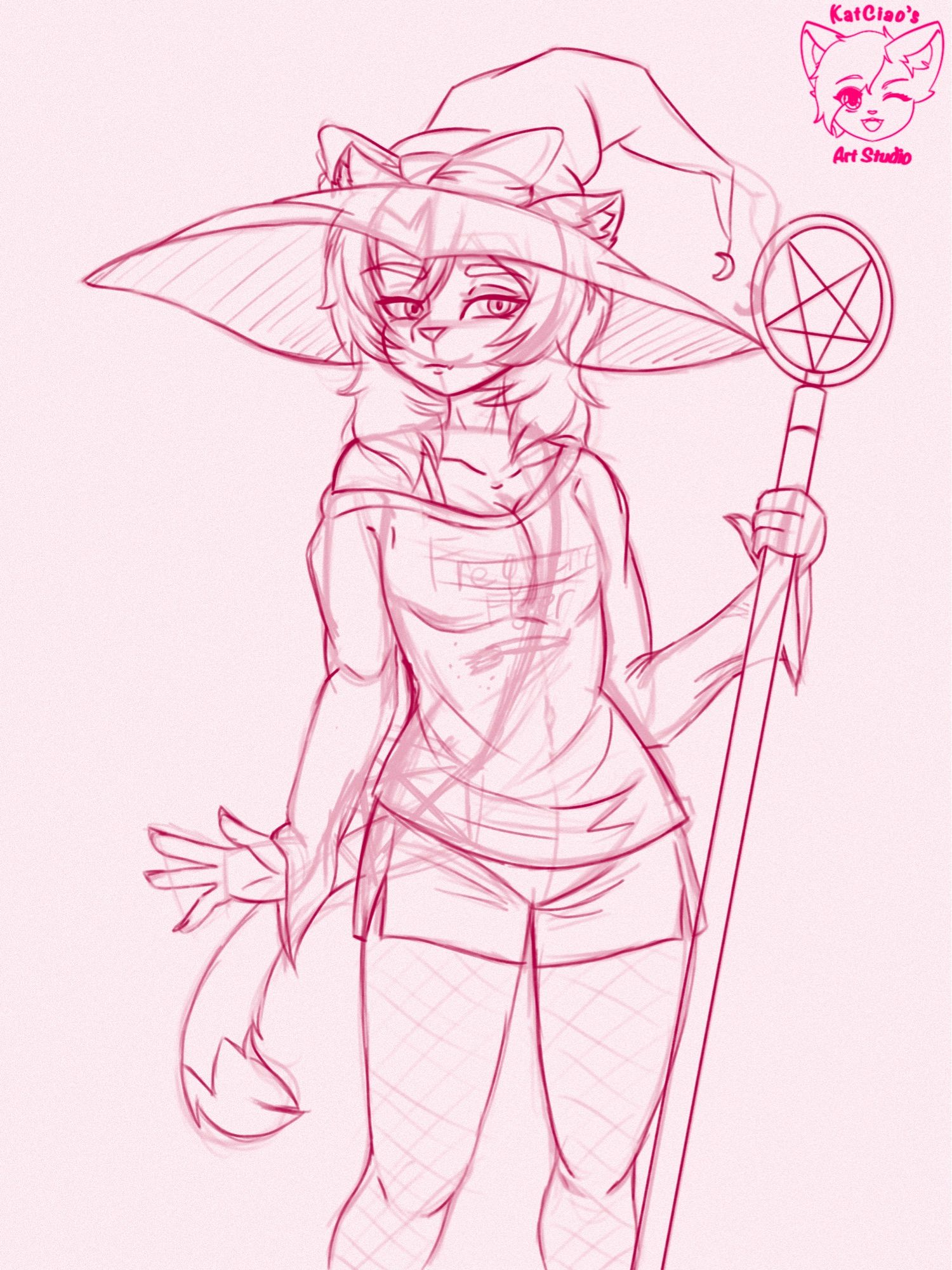 My sona Lín dressed as a comfy witch