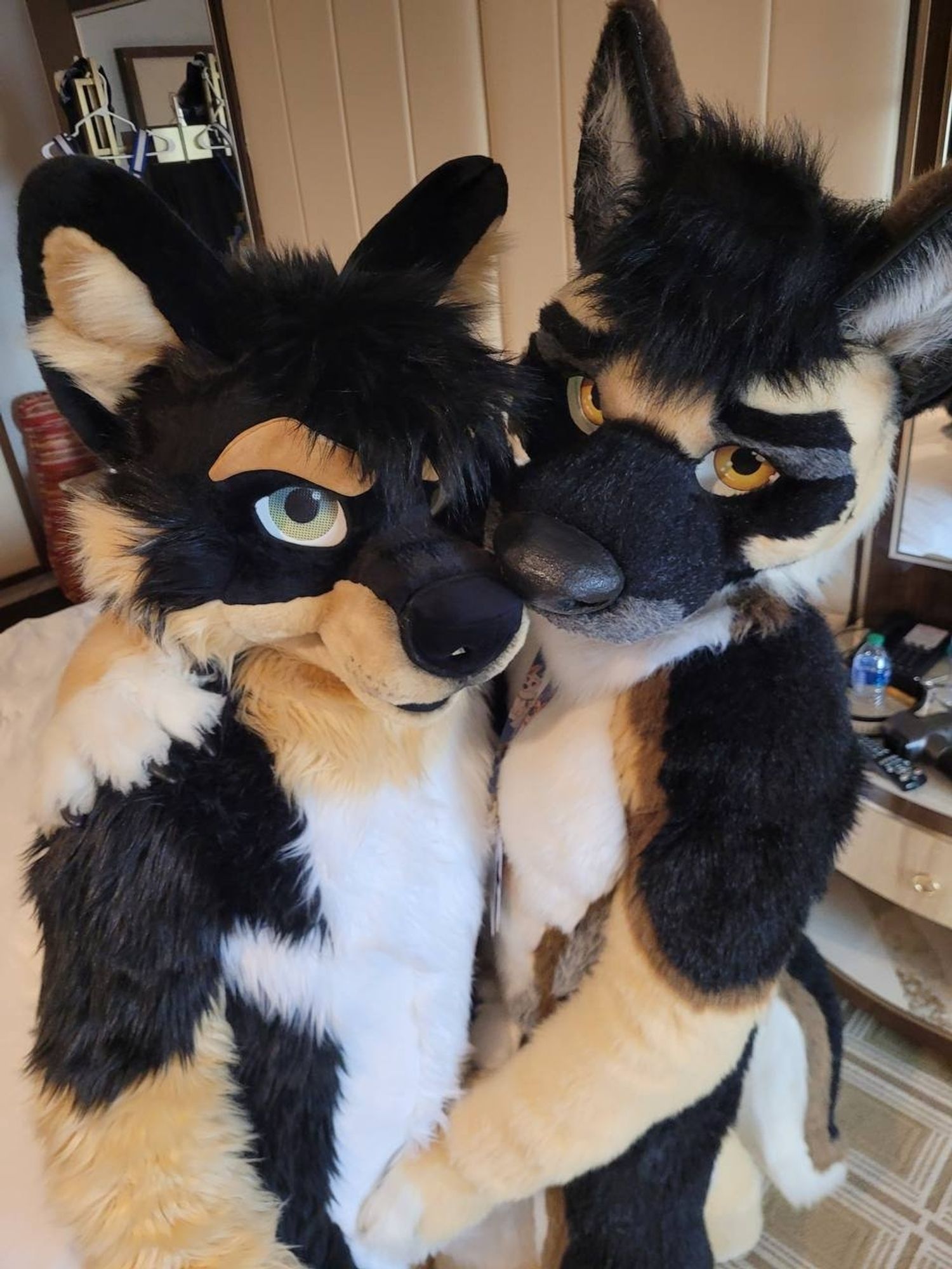 Left suit = MixedCandy
Right suit = OneFurAll