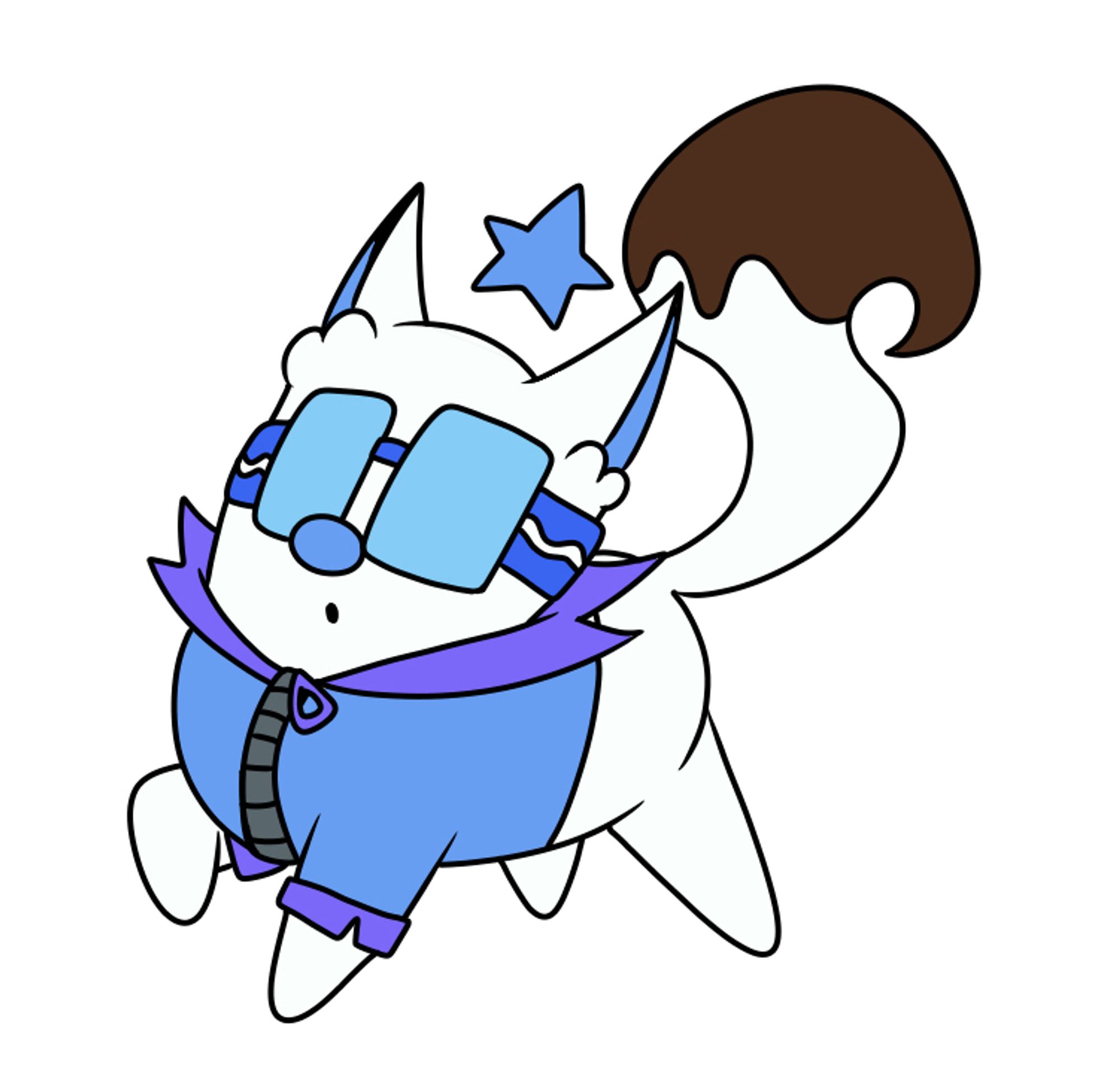 A vector of Icy Serve, an ice cream fox from DQ-Topia. Icy Serve is an alternate universe version of Komet, unlike Komet, this character is male.