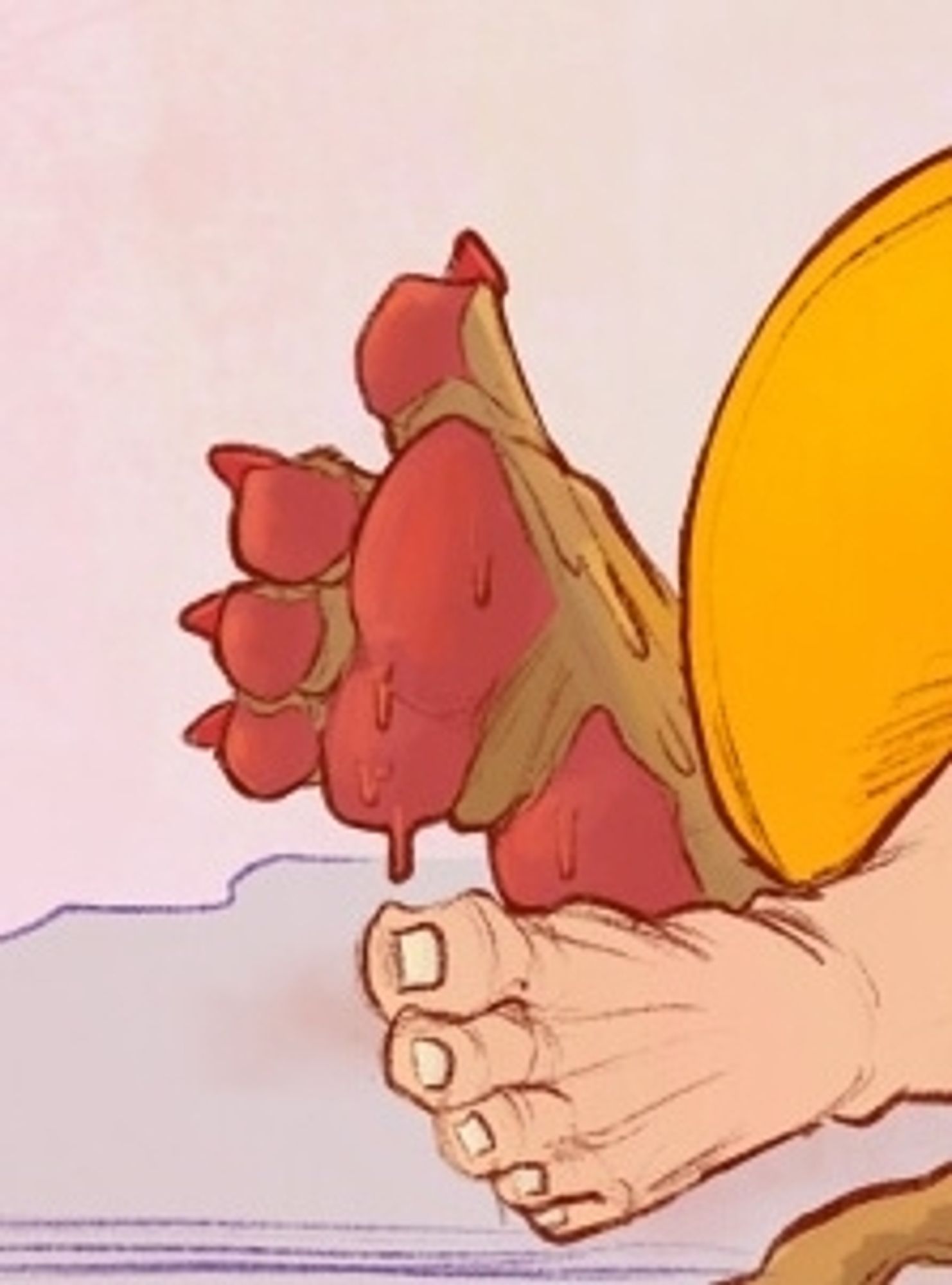 Digital illustration of saigir's gooey paw