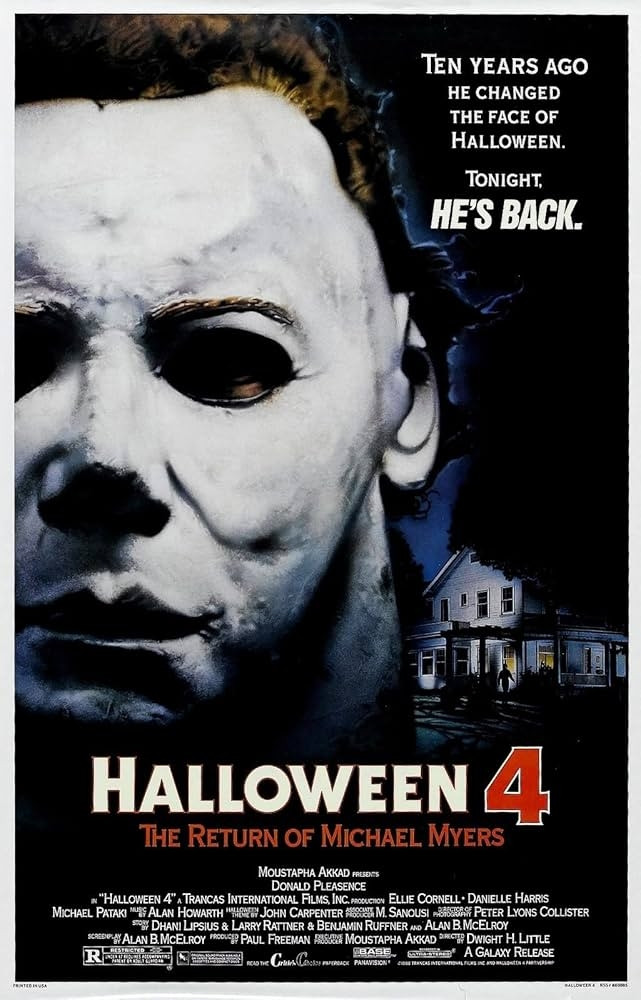 HALLOWEEN 4: THE RETURN OF MICHAEL MYERS (1988) poster art