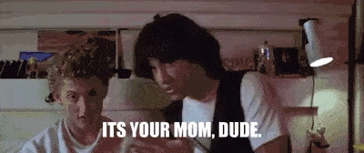 Bill and Ted 

“It’s your mom, dude.”