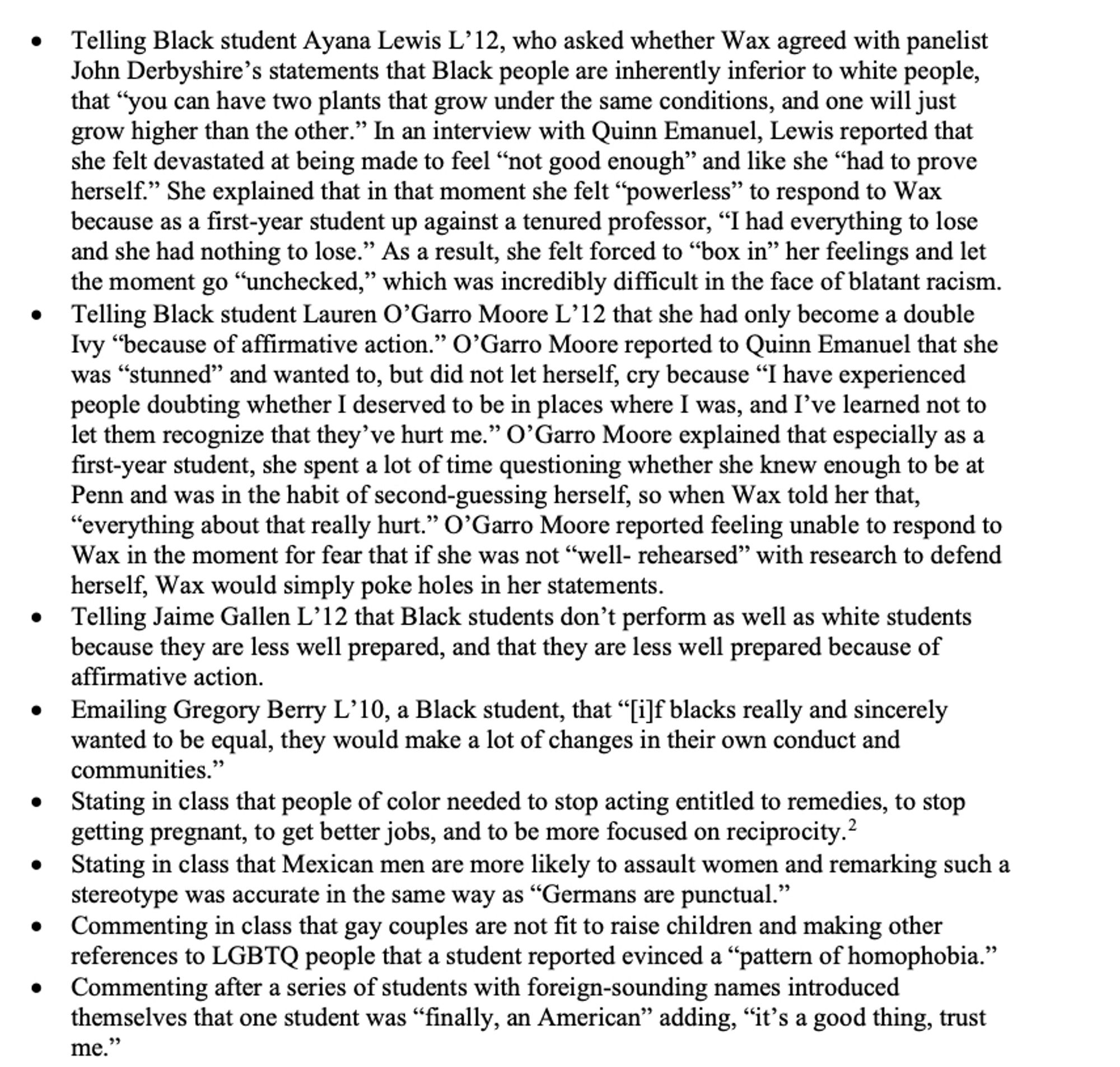 Screenshot of letter documenting Wax's conduct. PDF here: https://www.thefire.org/research-learn/university-pennsylvania-law-deans-report-regarding-amy-wax-june-23-2022