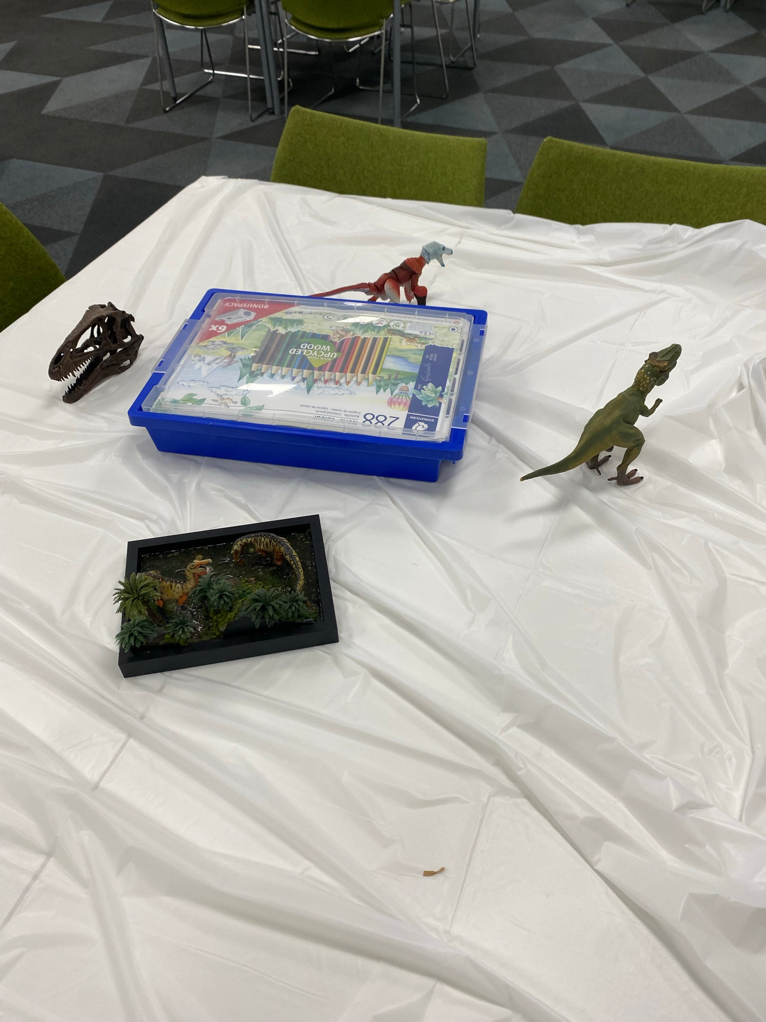 Objects for still life in the art room 