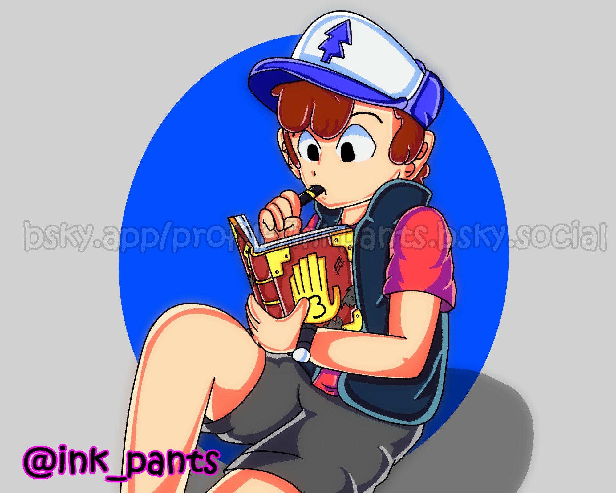 Dipper sentado e lendo o diario nº 3