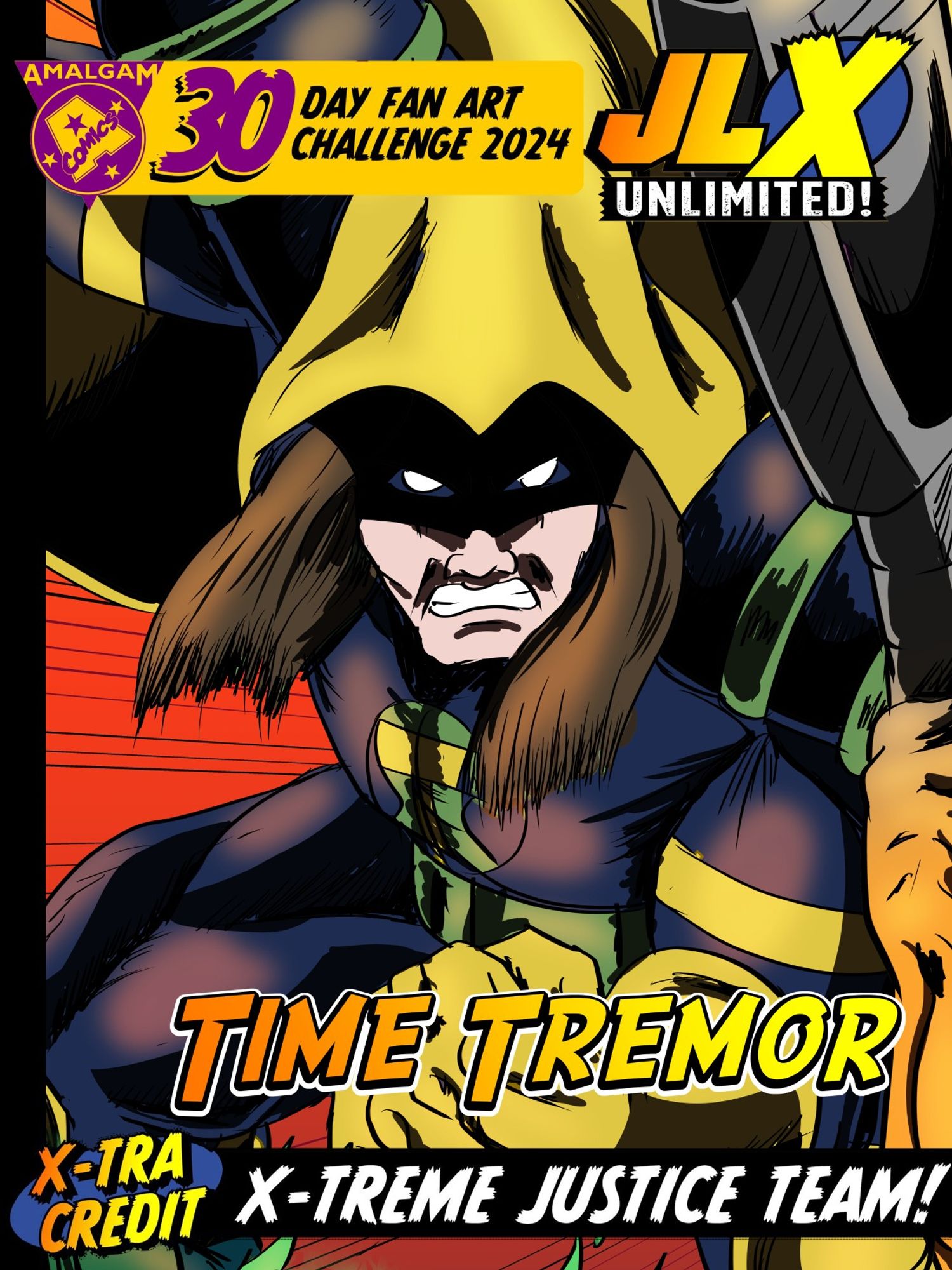 A fusion of Hourman from the Justice League and Rictor of the X-Men, called Time Tremor.