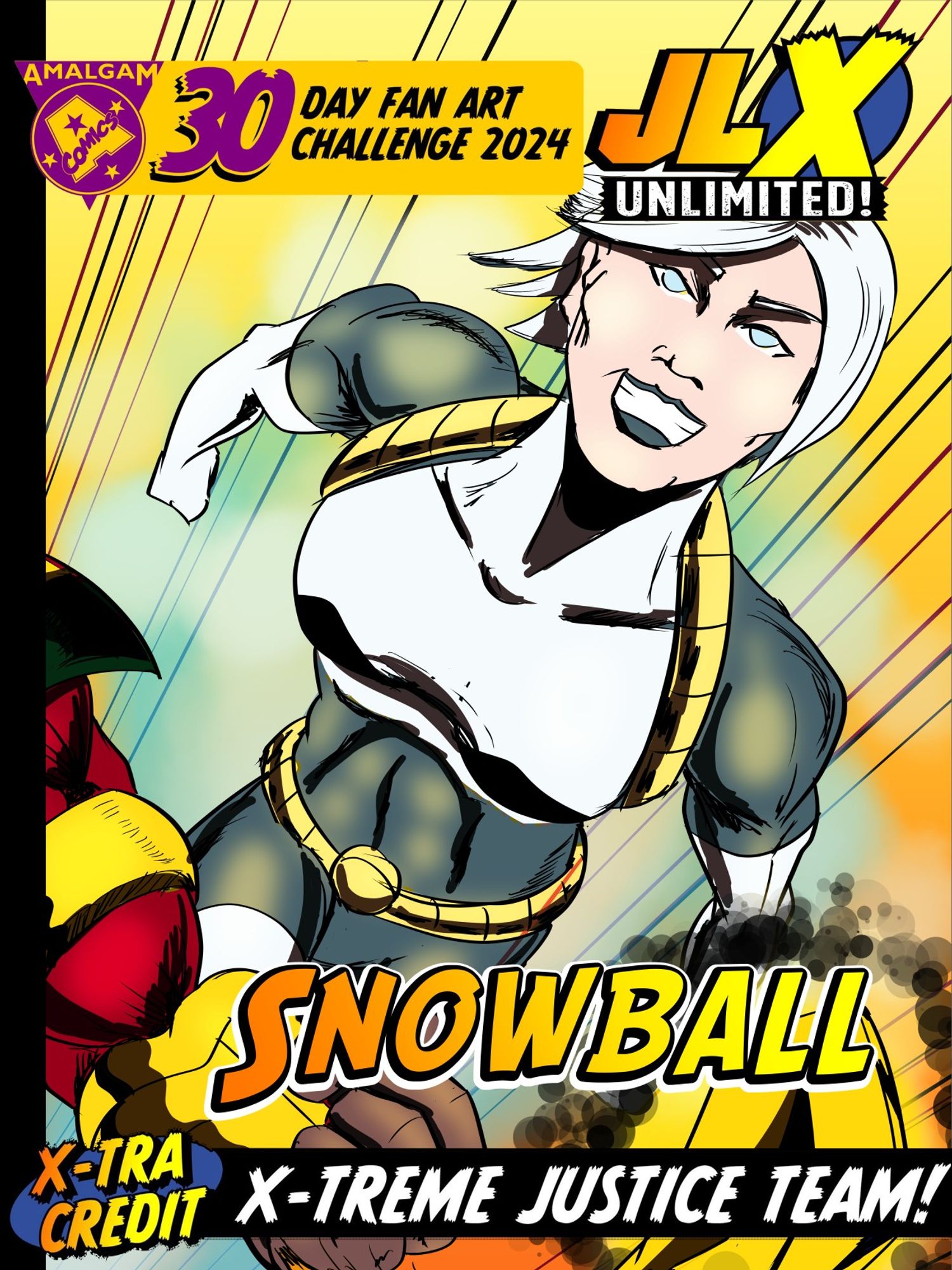 A fusion of Ice from the Justice League and Cannonball of the X-Men, called Snowball.