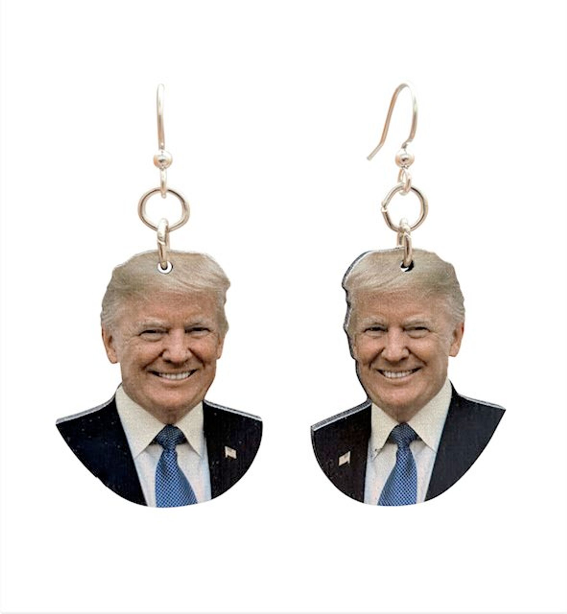 Buy a pair of these wonderful uniqe huge earrings and you are a true patriot! But beware: From now on only wear them on the RIGHT SIDE ...