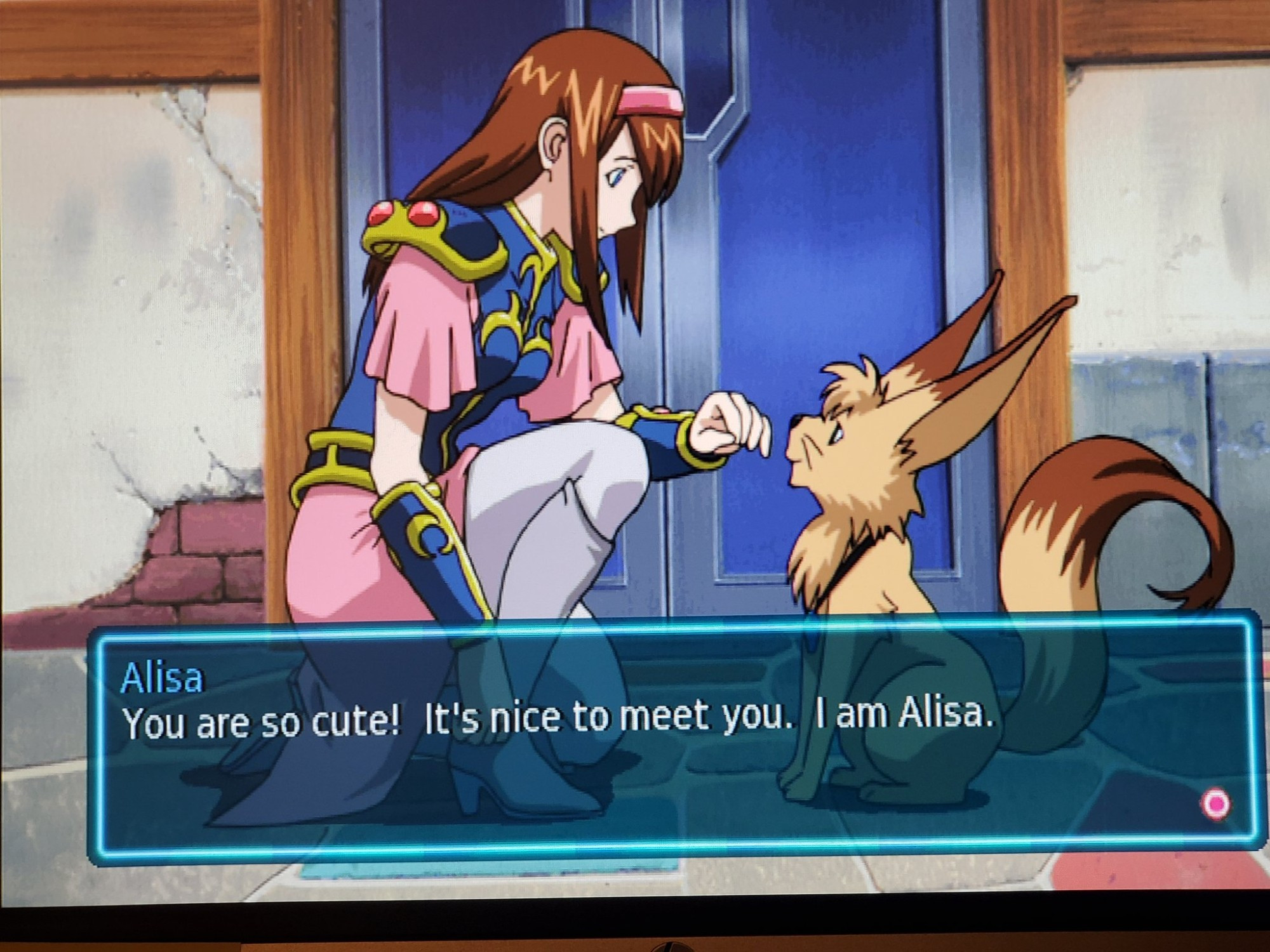 Alisa meeting Myau for the first time