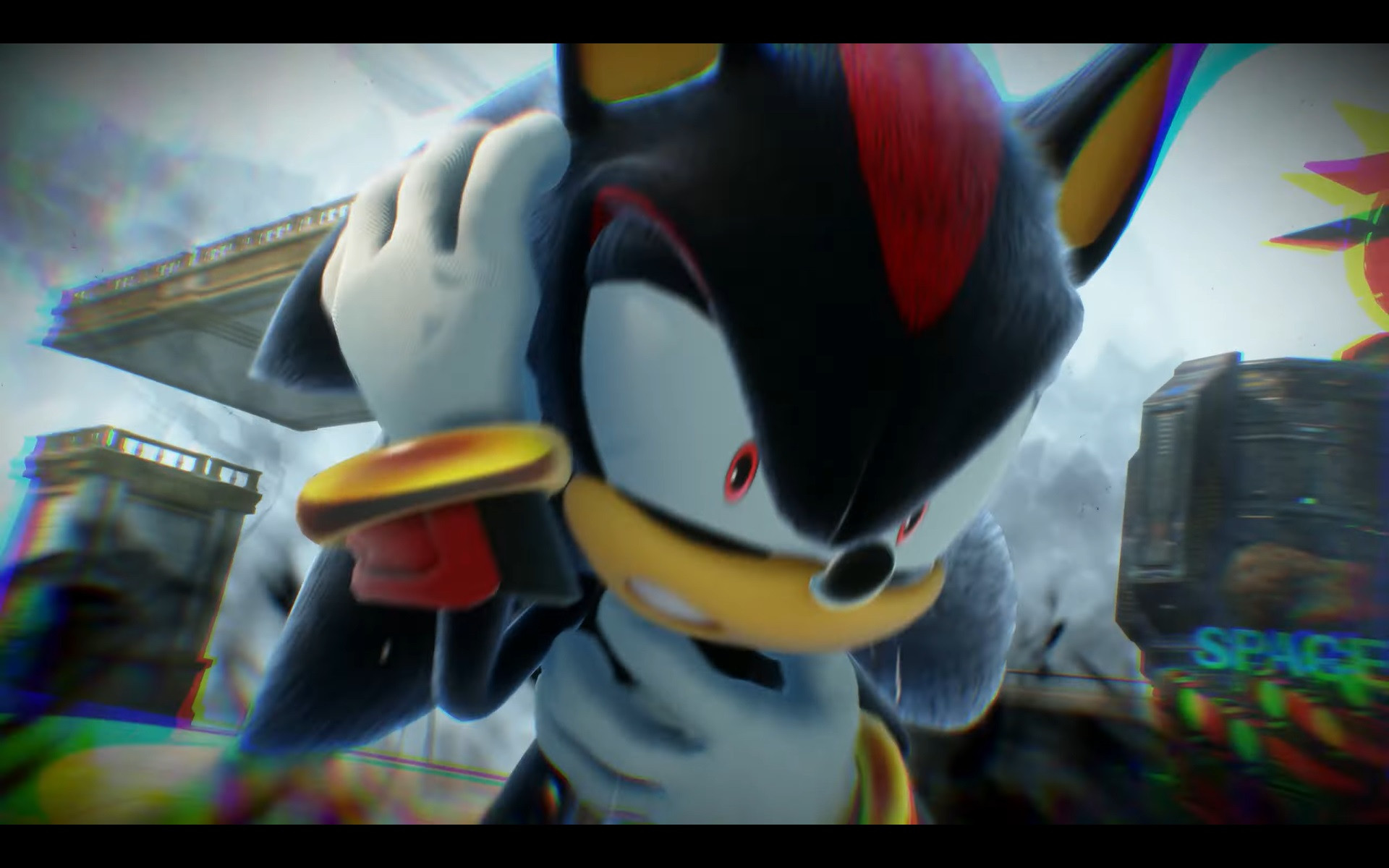 Shadow the Hedgehog looking stressed out