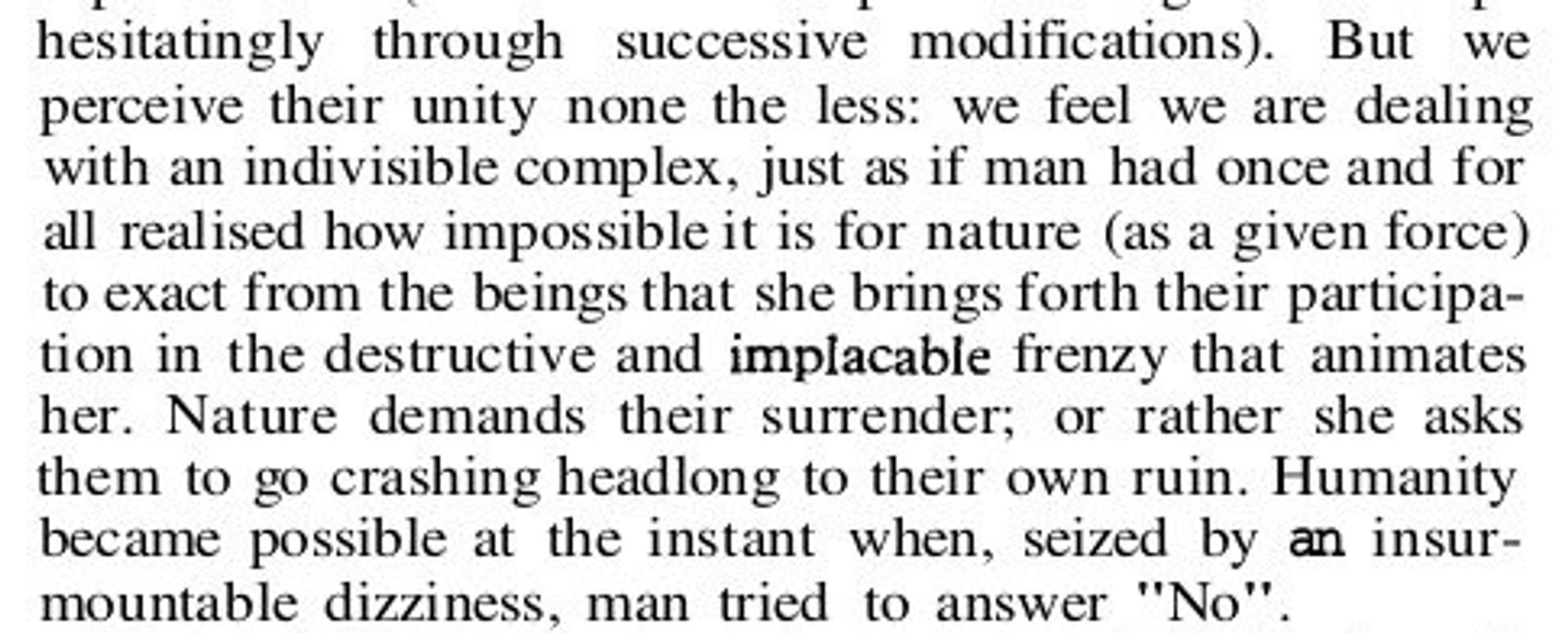 a quote from chapter 4 of Georges Bataille's "Erotism: Death and Sensuality"