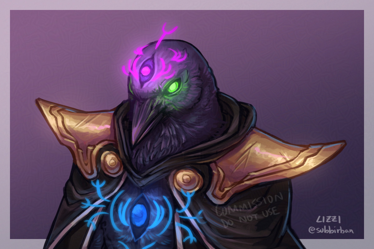 Portrait of Brennus, the raven mage