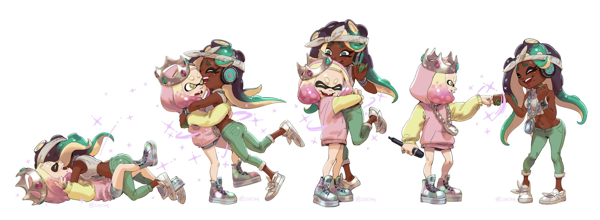 Pearl and Marina hugs, based on Octo Expansion ending