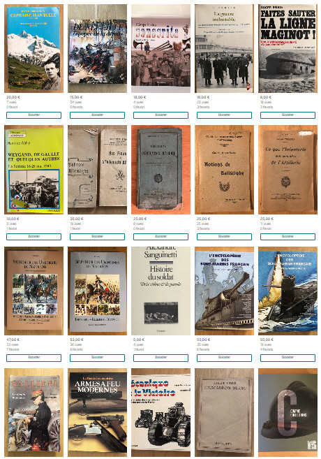 Copie d’écran de Vinted présentant des livres d’histoire militaire en vente.

https://www.vinted.fr/member/167999921-miliotheque