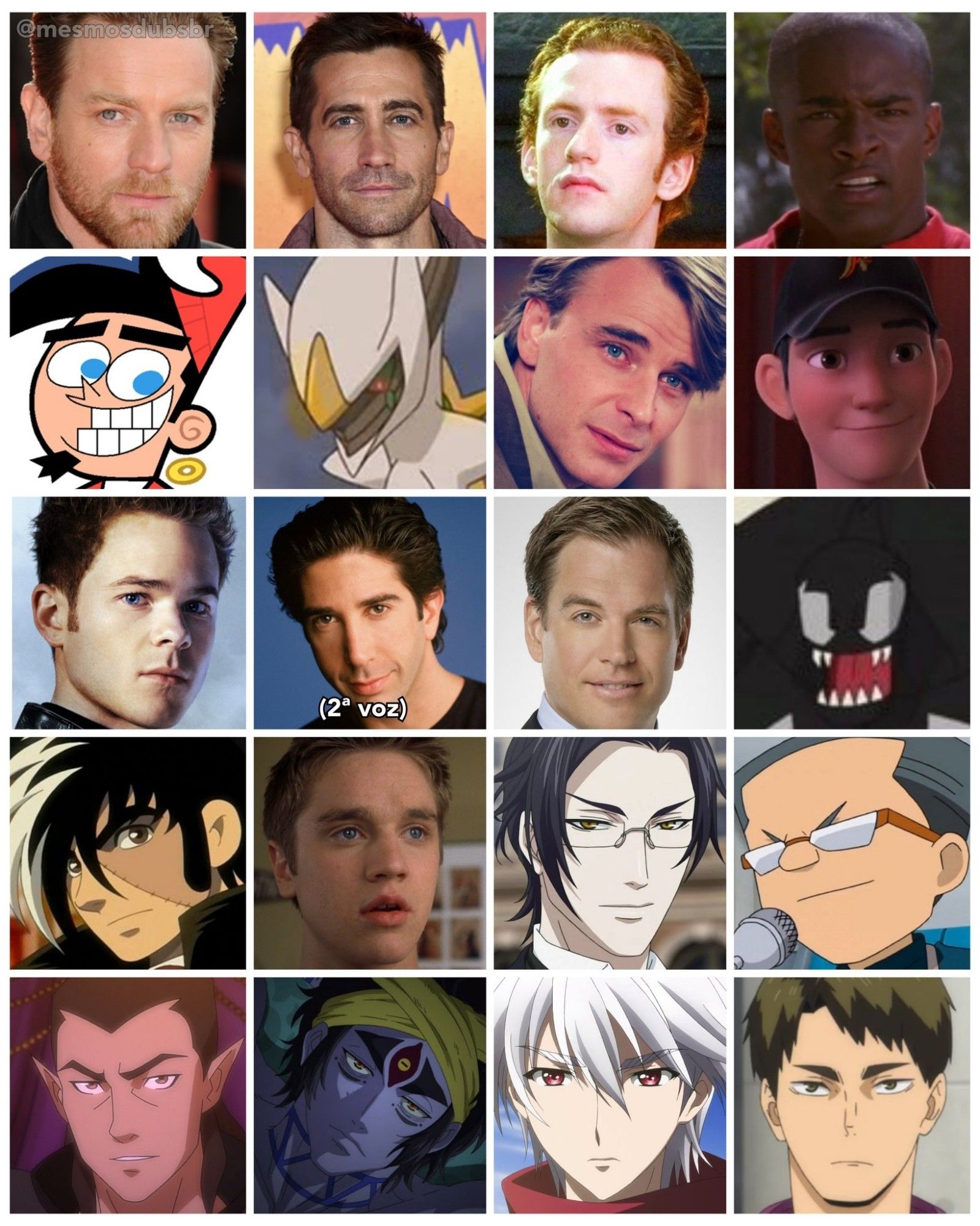 Mais trabalhos de Felipe Grinnan em dublagem:

- Chip Skylark (Os Padrinhos Mágicos)
- Tadashi Hamada (Operação Big Hero)
- Percy Weasley (Harry Potter)
- Jake Gyllenhaal
- Ewan McGregor
- Wakatoshi Ushijima (Haikyuu!!)
- Willy (A Usurpadora)
- Vax'ildan (A Lenda de VoxMachina)
- Kuroo Hazama / Dr. Black Jack (Black Jack - 2004)
- Alex Browning (Premonição)
- Ross Geller (Friends; 2ª voz)
- Tony DiNozzo (NCIS)
- Eddie Brock / Venom (O Espetacular Homem-Aranha)
- Bobby Drake / Homem de Gelo (X-Men: O Filme até O Confronto Final)
- Claude Faustus (Black Butler)
- Keita Kakuma (Super Onze)
- T.J. Johnson / Ranger Turbo Vermelho II (Power Rangers: Turbo)
- Arceus (Pokémon 12: Arceus e a Joia da Vida)
- Shiva (Record of Ragnarok)
- Licht Bach (Plunderer)