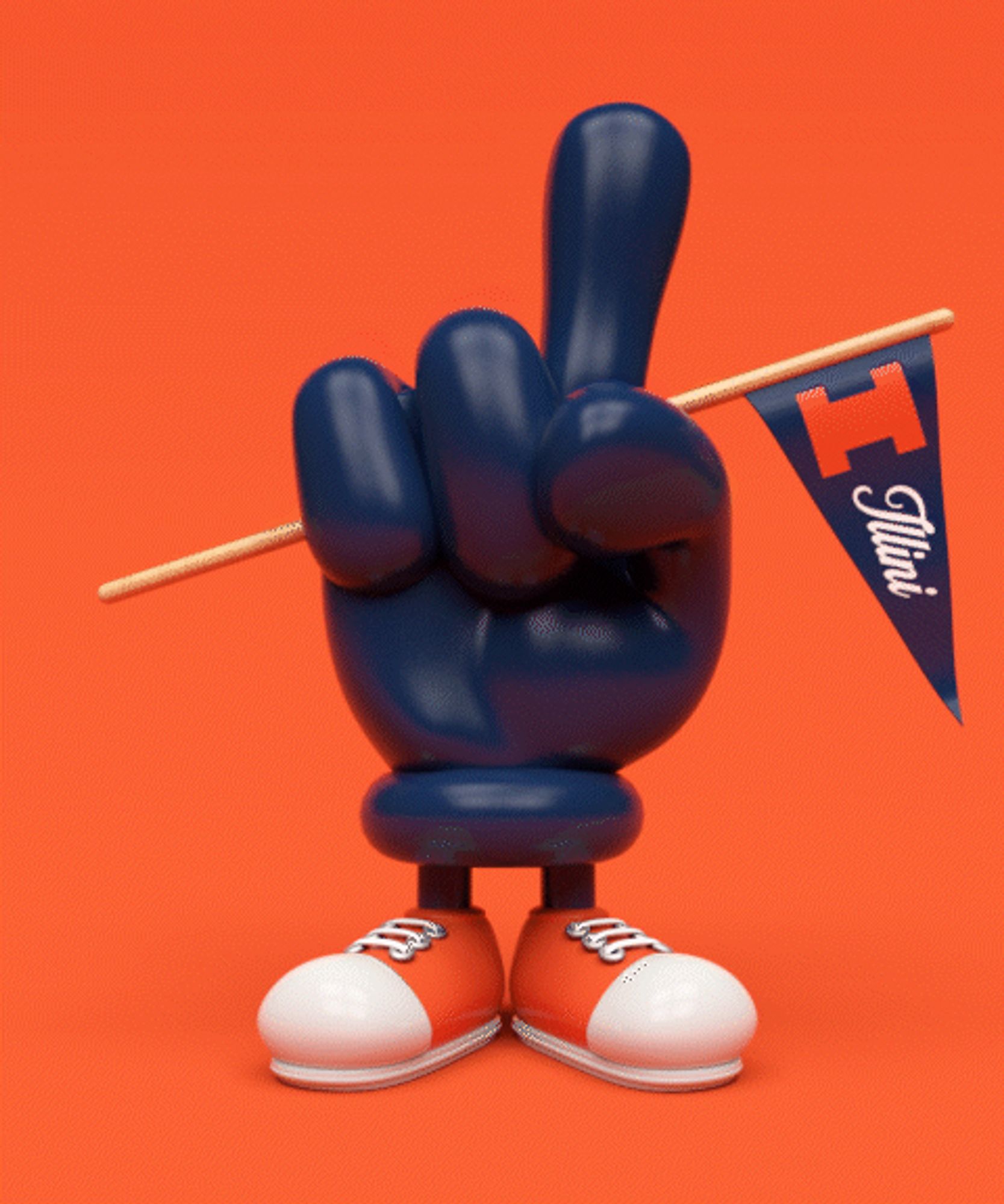 Congratulations to my alma mater, University of Illinois and the Fighting Illini for their victory over Kansas. Dancing Number 1 3D gif #Illini // #HTTO // #famILLy // #IlliniFootball #animation #3d #gif