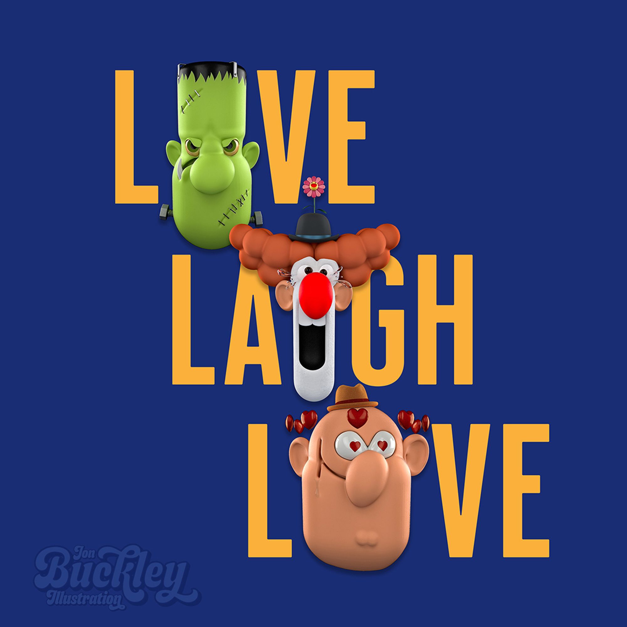 Live, Laugh, Love in Don Martin Style. Homage to the late, great Don Martin.
.
.
.
.
.
#livelaughlove #DonMartin #MadMagazine #cartoon #illustration #art #digitalart #illustrator #editorialillustration #characterdesign #3Dmodeling #3Dcharacterdesign #3Dcharactermodeling #mascot #graphicdesign #3d #jonbuckleyillustration #illustrationart #character #digitalartist #characterart #creative #artoftheday #artistsoninstagram @mad.magazine