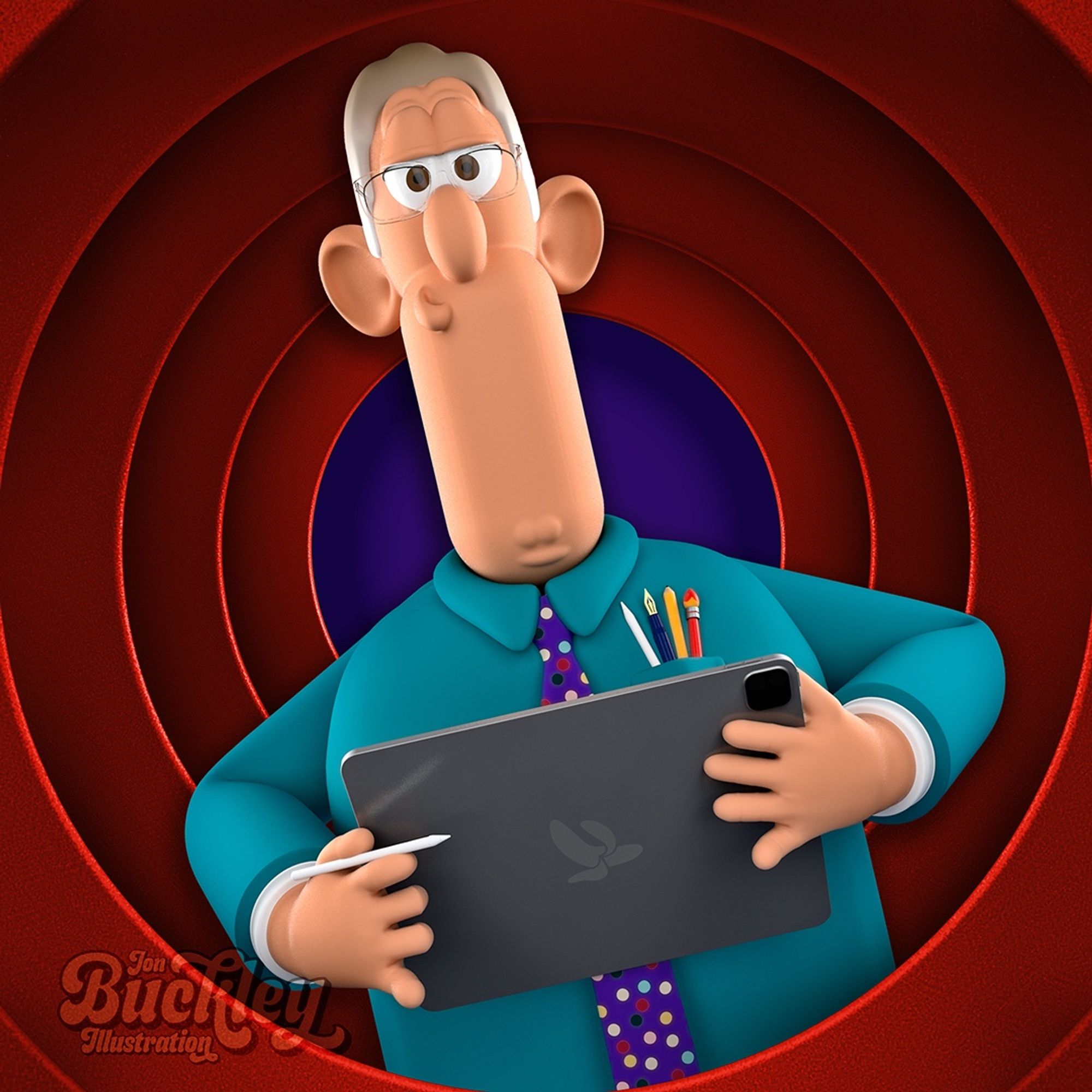 Portrait of the Artist as a Don Martin cartoon.
.
.
.
.
.
#cartoon #selfportrait #selfie #DonMartin #MadMagazine #cartoon #illustration #art #digitalart #illustrator #editorialillustration #characterdesign #3Dmodeling #3Dcharacterdesign #3Dcharactermodeling #mascot #graphicdesign #3d #jonbuckleyillustration #illustrationart #character #digitalartist #characterart #creative #artoftheday #artistsoninstagram @mad.magazine