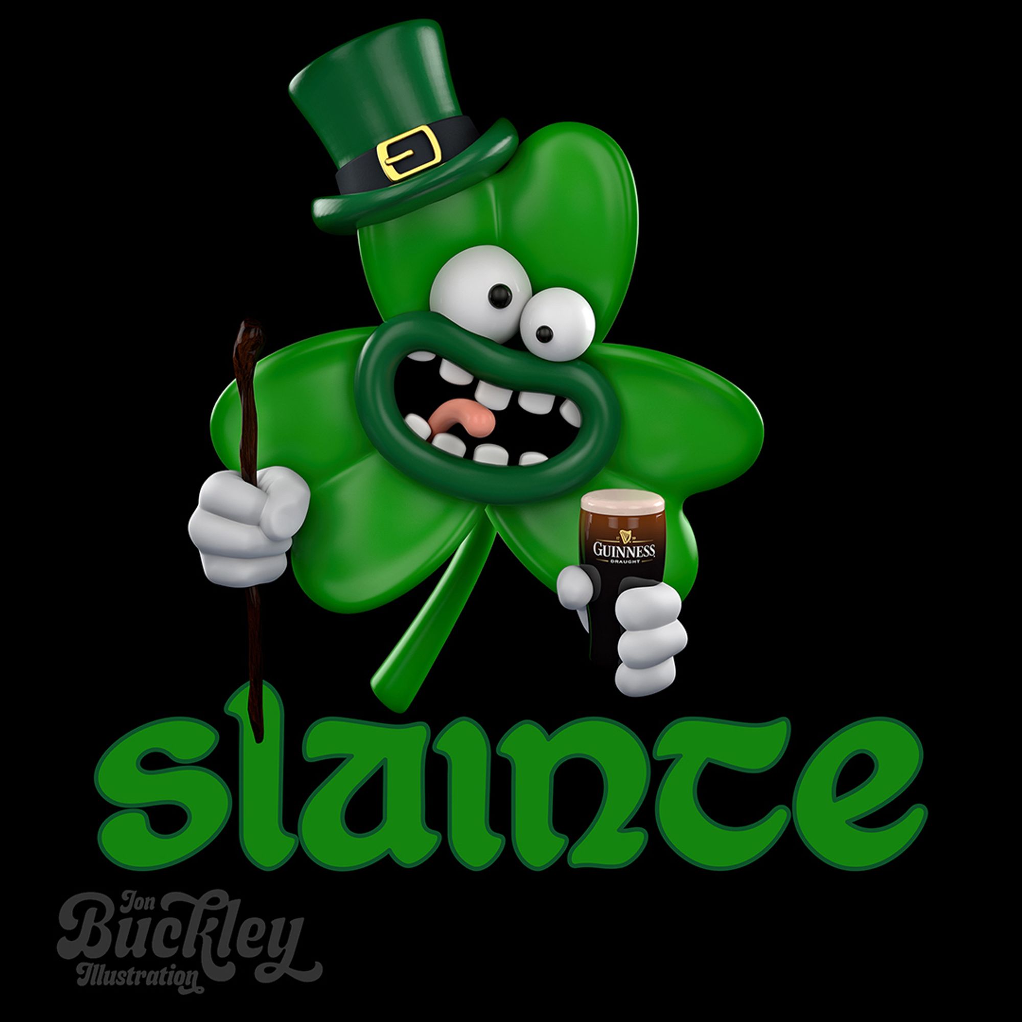 Shamrock character holding a Guinness mascot design.
Sláinte! We’re halfway to St. Patrick’s Day.
.
.
.
.
.
#Slainte #StPatricksDay #HappyStPatricksDay #SaintPatricksDay #Irish #Guinness #arthurguinness #arthursday #illustration #art #digitalart #illustrator #editorialillustration #characterdesign #3Dmodeling #3Dcharacterdesign #3Dcharactermodeling #mascot #graphicdesign #3d #jonbuckleyillustration #illustrationart #character #digitalartist #characterart #creative #artoftheday #artistsoninstagram @guinness