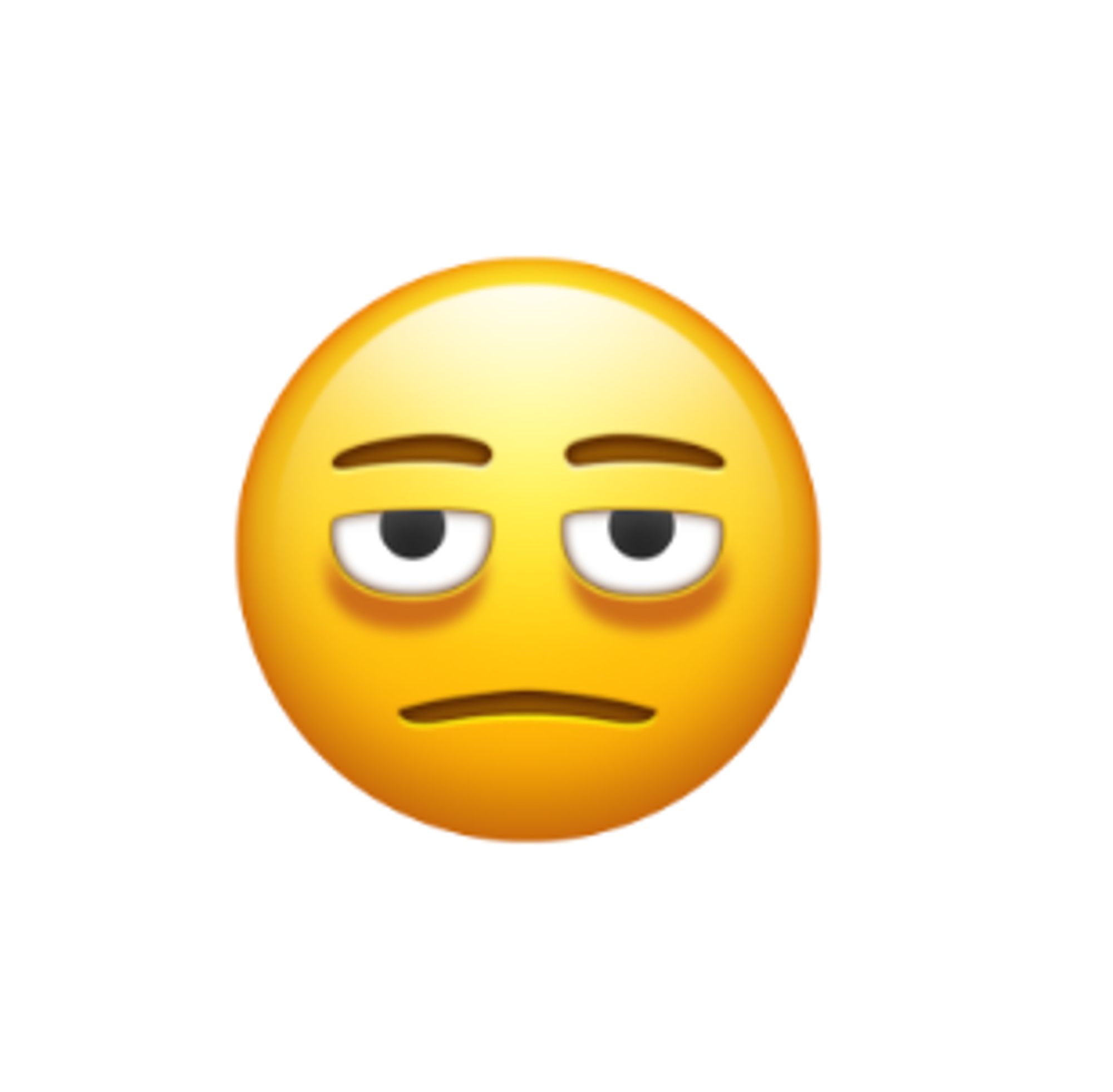 The new emoji with bags under its eyes