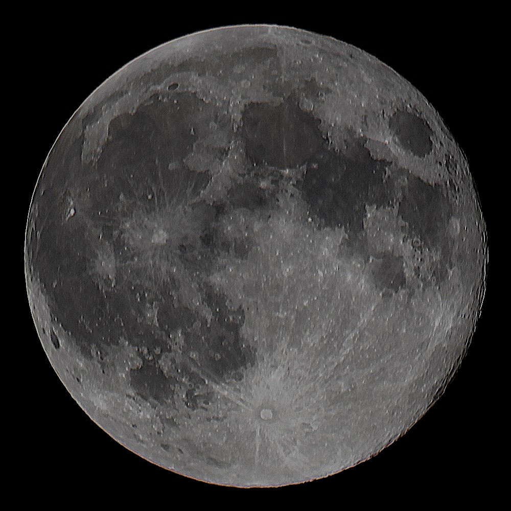 The waning Moon on a dark background. 