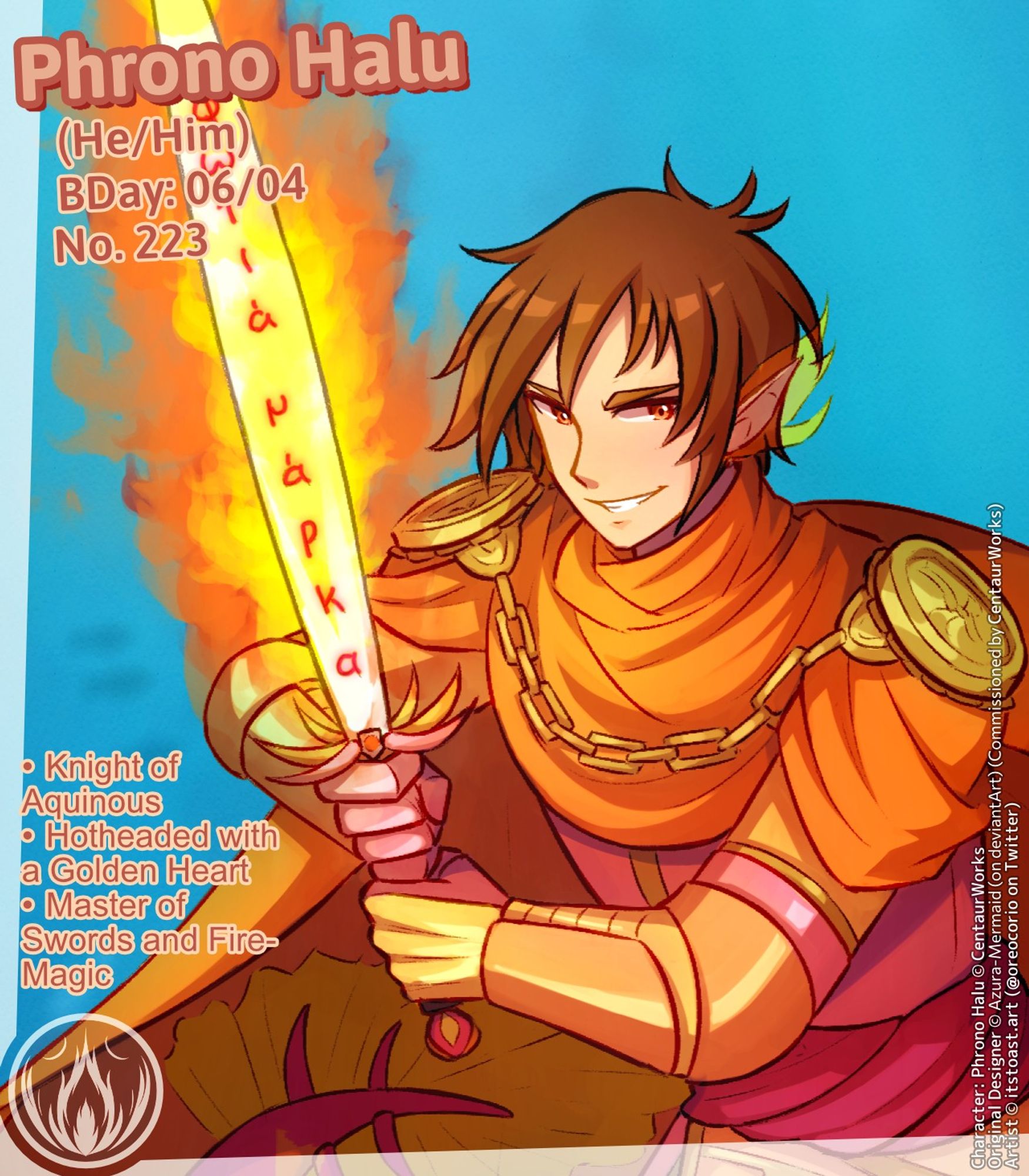 Character Card of Phrono Halu (Art by itstoast.art)