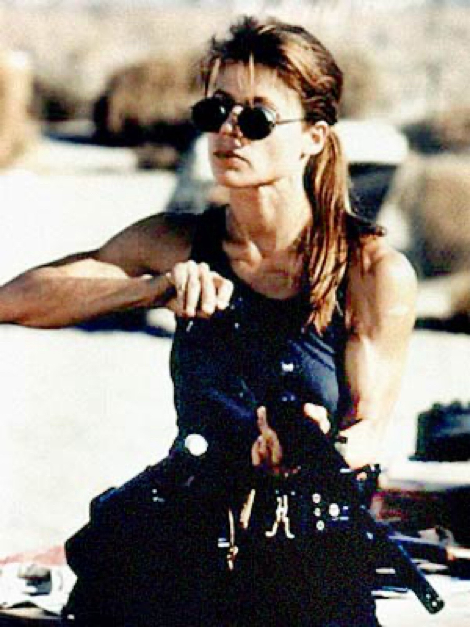 Sarah Connor (played by Linda Hamilton) in Terminator 2: Judgement Day