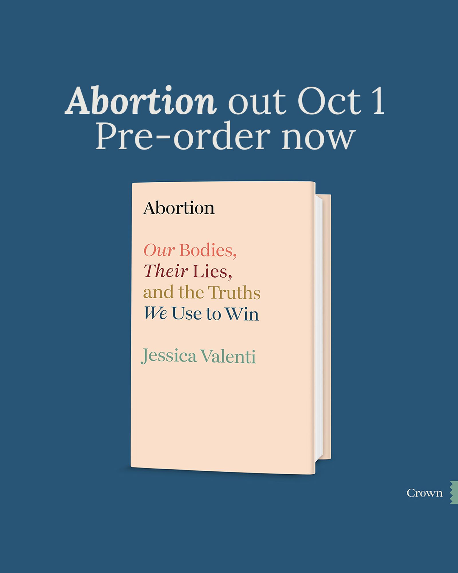 Abortion out October 1
Pre-order now