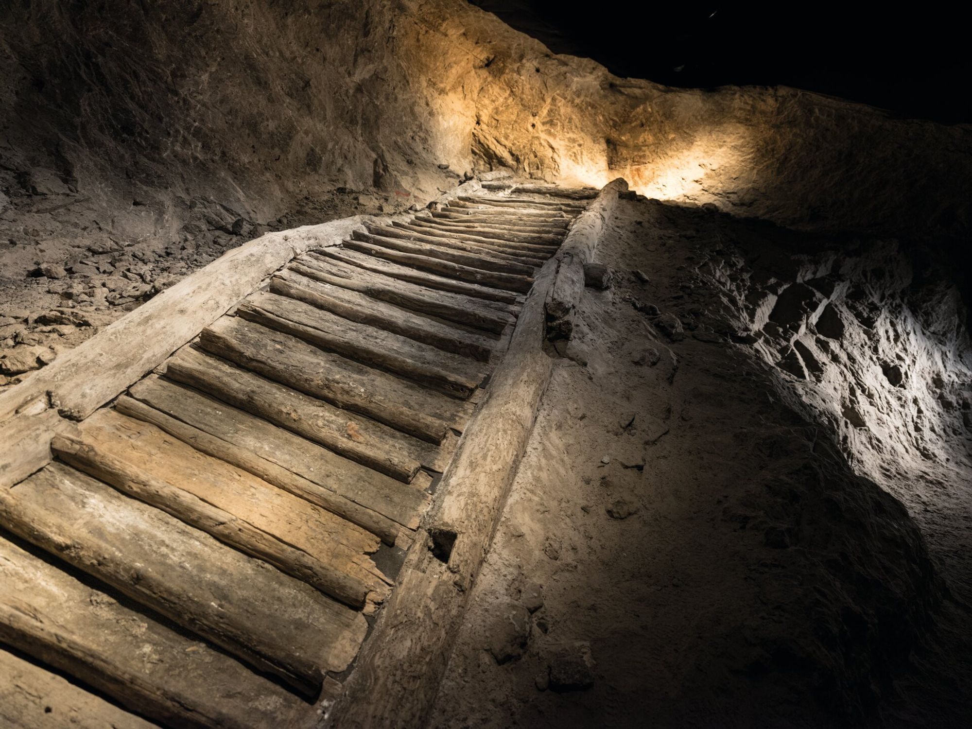 Salt cave in Hallstatt, Austria.