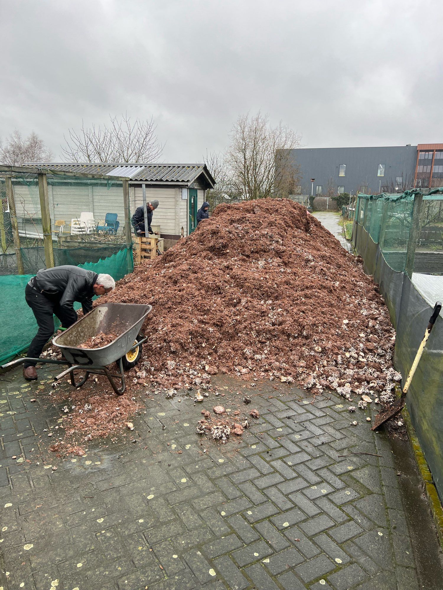 25 to 30 cubic metres of mushroom soil.