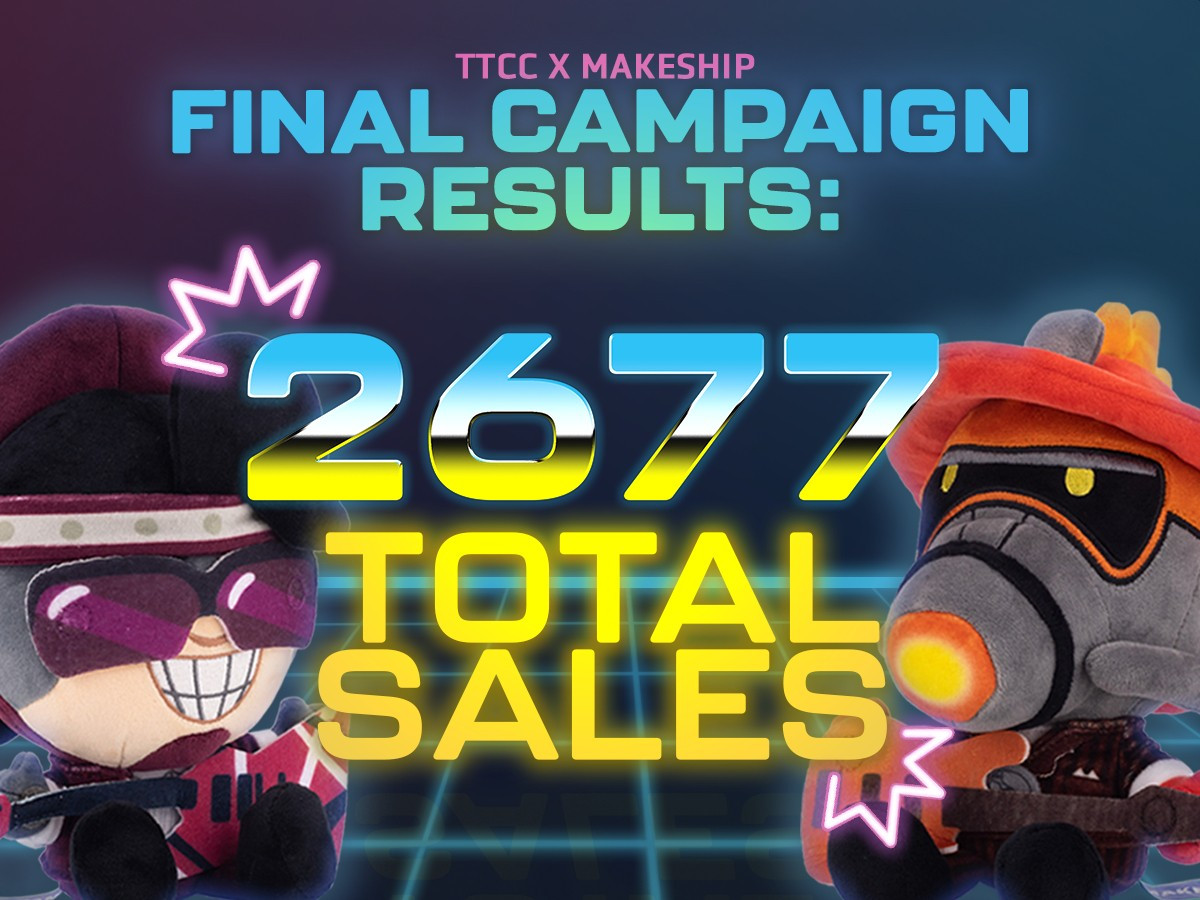 TTCC x Makeship Final Campaign Results: 2677 Total Sales!