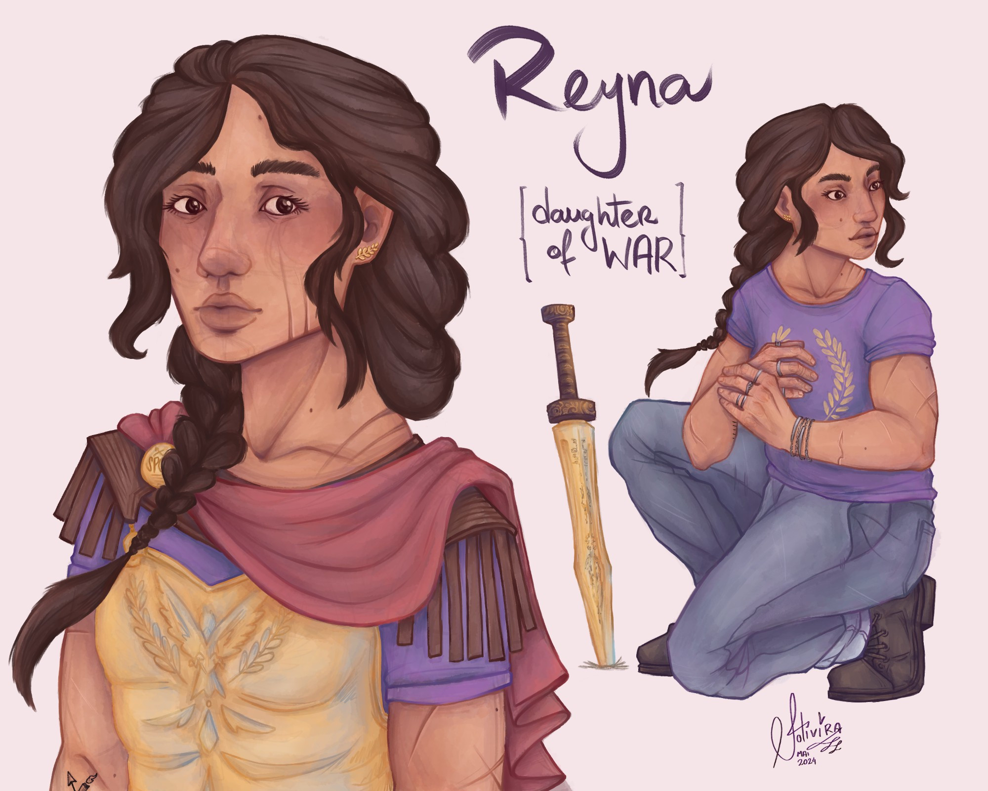 redesign de reyna ramirez arellano, personagem de herois do olimpo