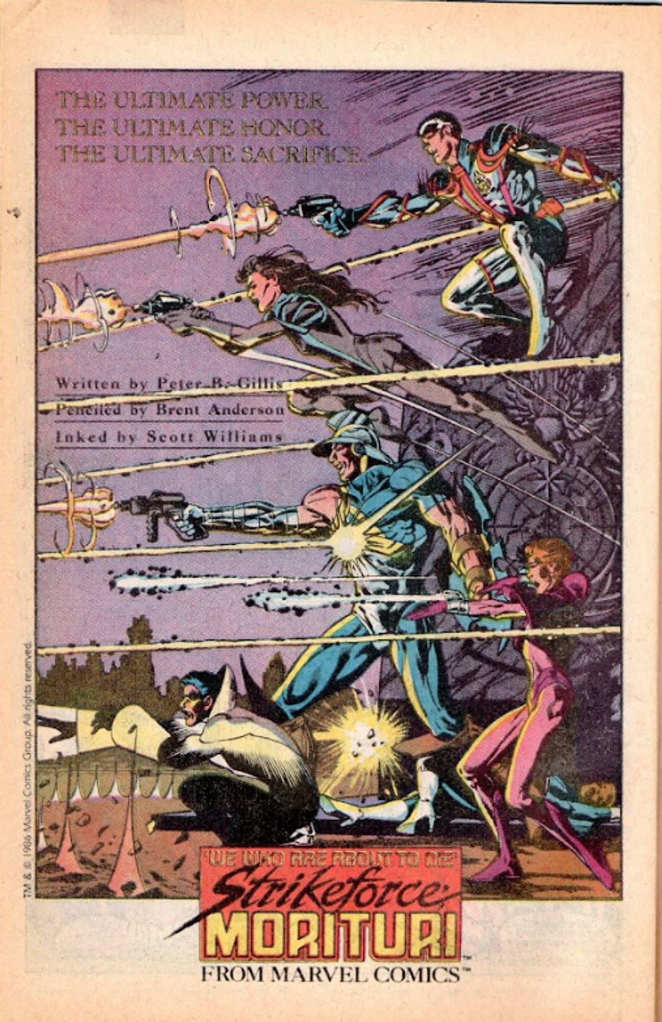 Marvel Comics house ad for Strikeforce Morituri